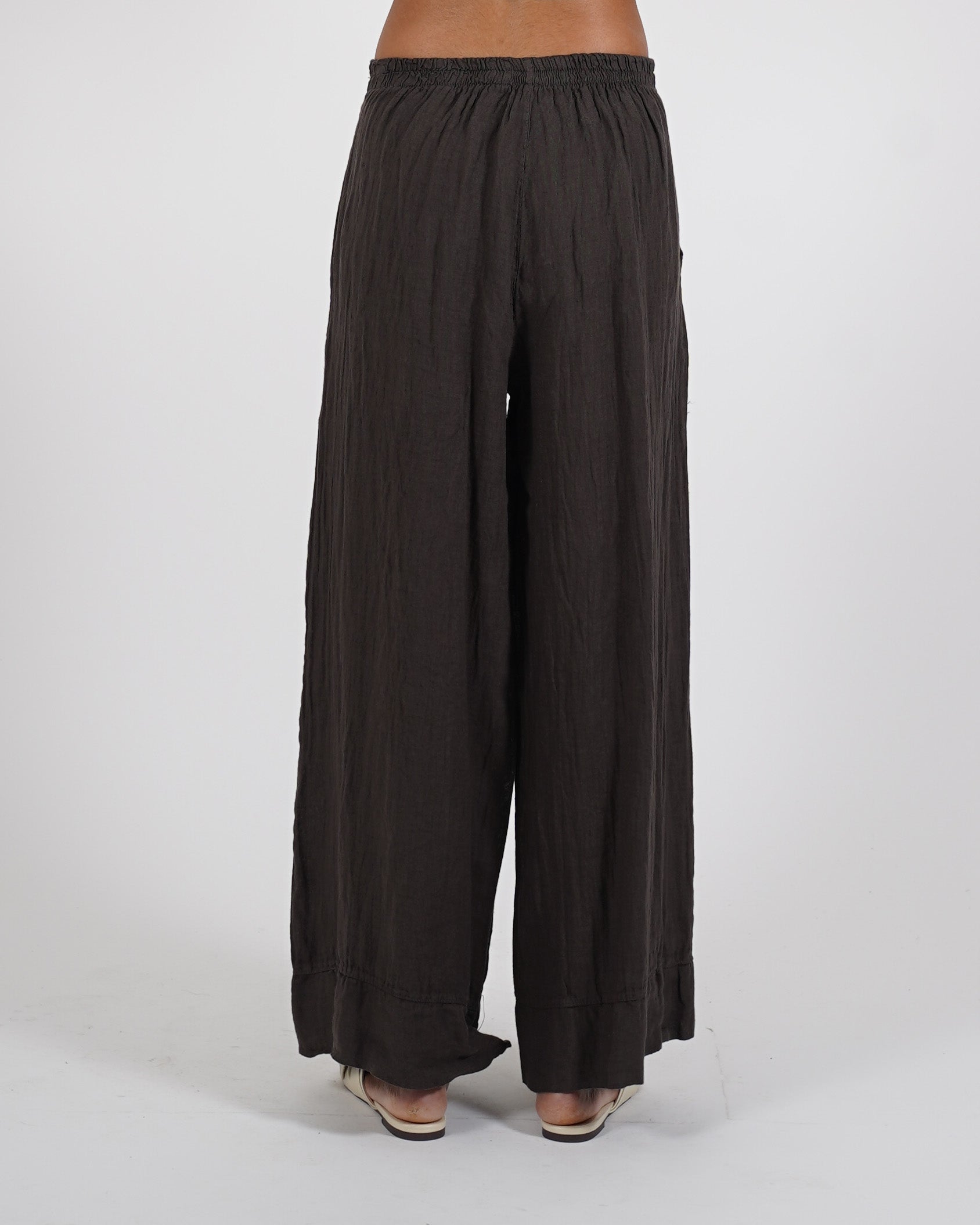 Pantaloni con pence in lino - Sognata