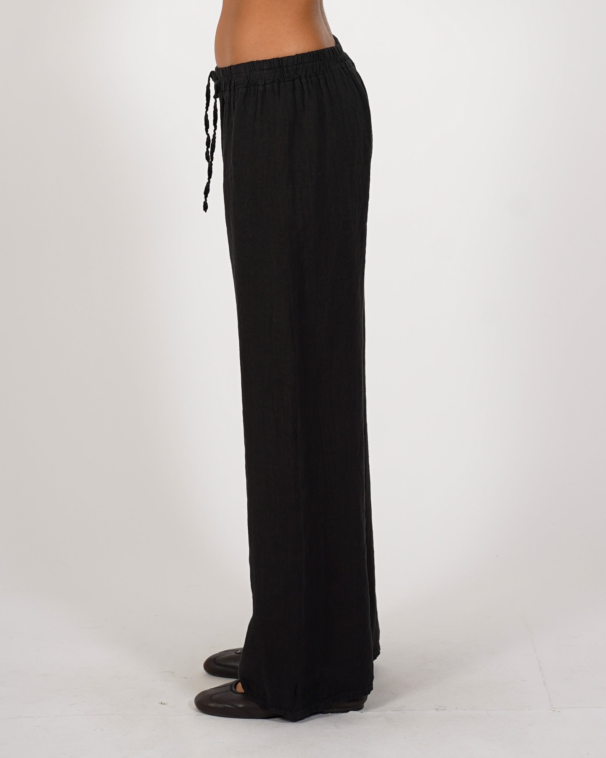 Pantaloni con ricamo elastico in vita e coulisse - Galletti