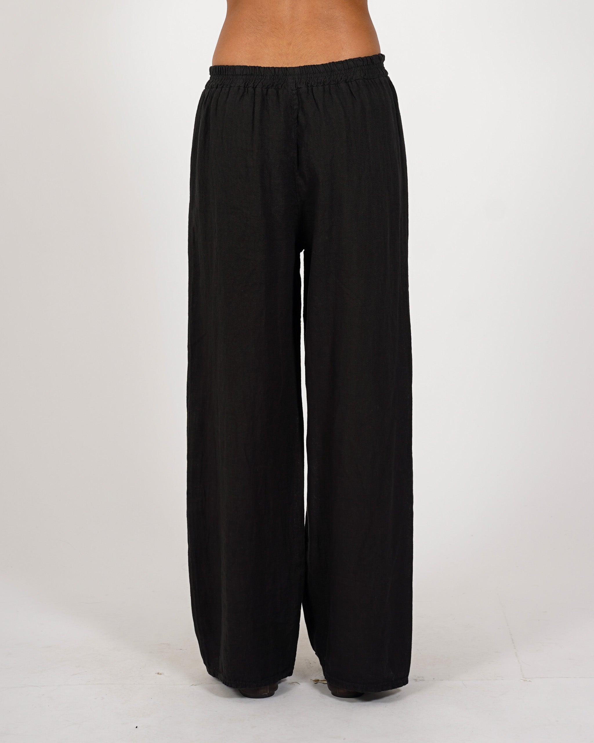 Pantaloni con ricamo elastico in vita e coulisse - Galletti