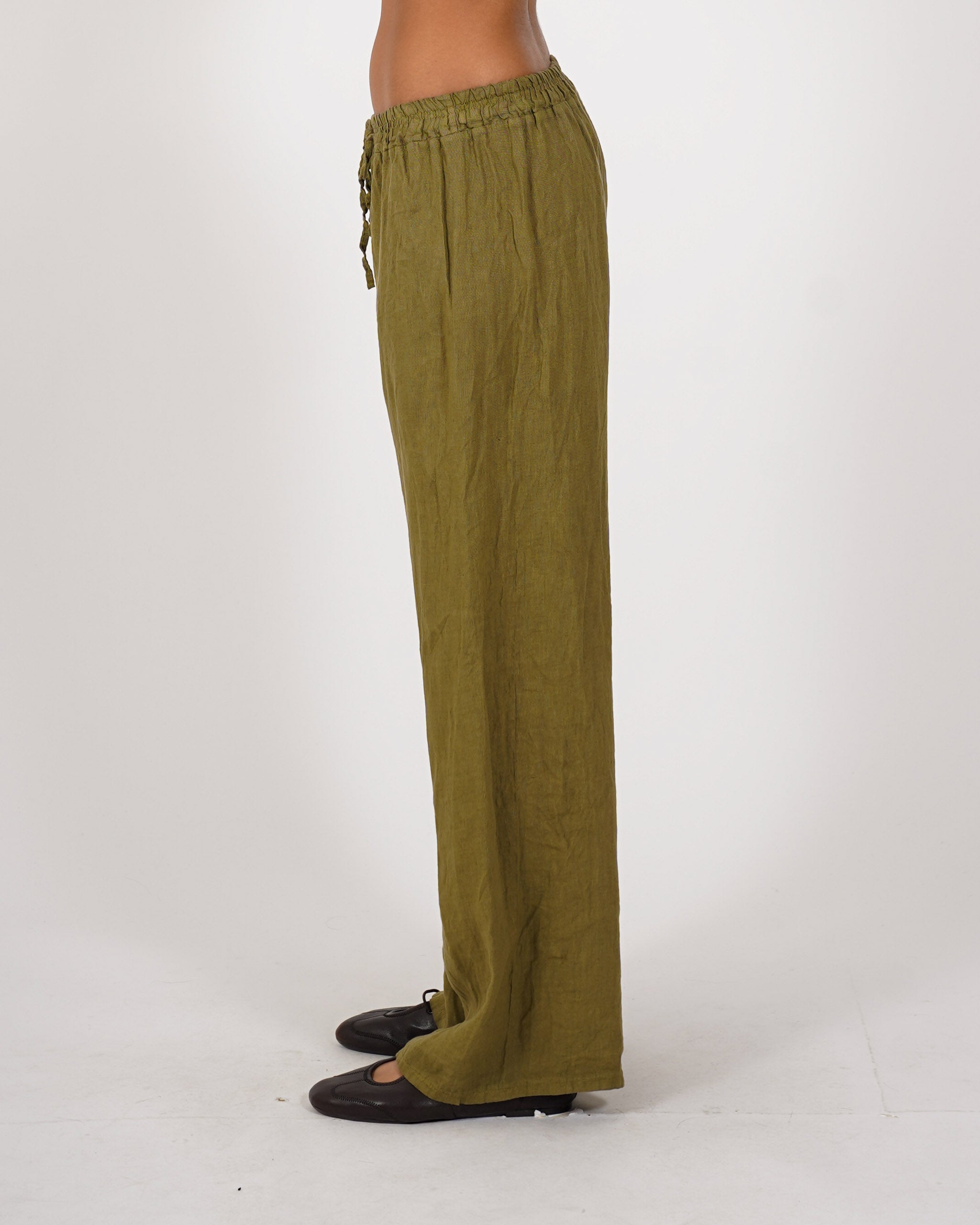 Pantaloni con ricamo elastico in vita e coulisse - Galletti