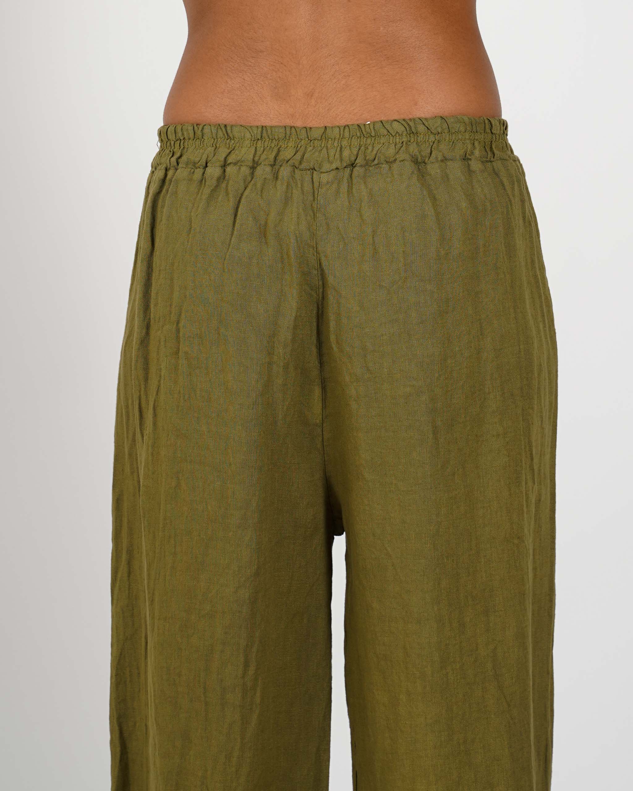 Pantaloni con ricamo elastico in vita e coulisse - Galletti