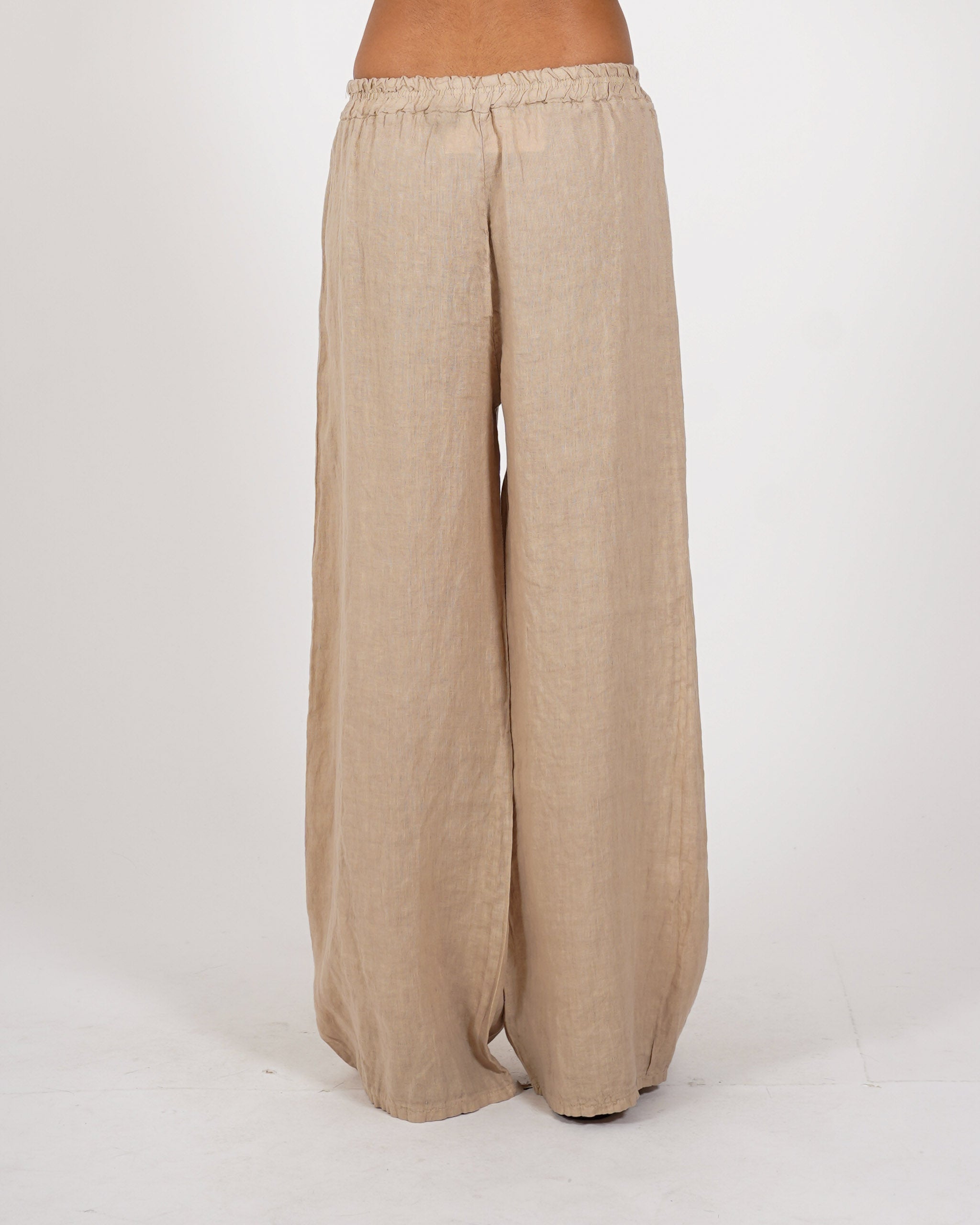 Pantaloni con ricamo elastico in vita e coulisse - Galletti