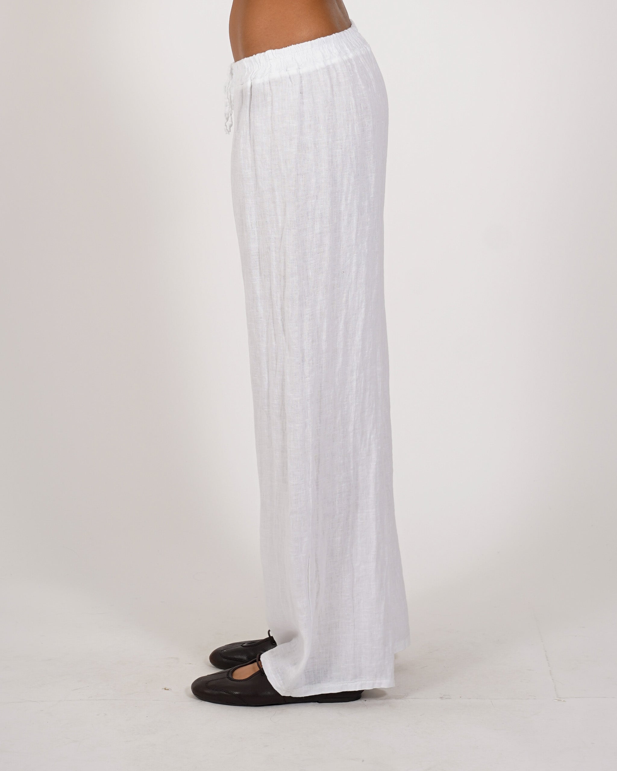 Pantaloni con ricamo elastico in vita e coulisse - Galletti