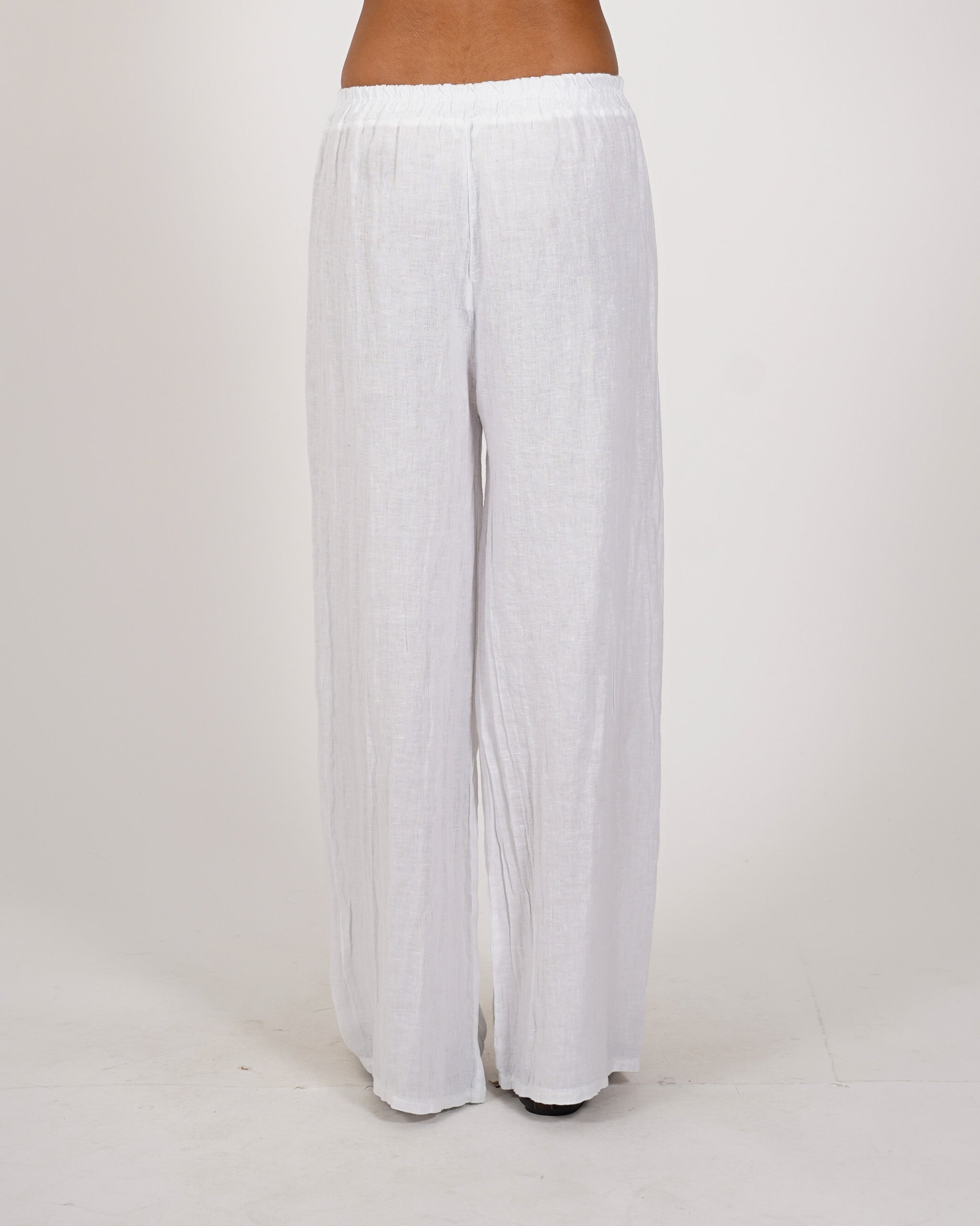 Pantaloni con ricamo elastico in vita e coulisse - Galletti