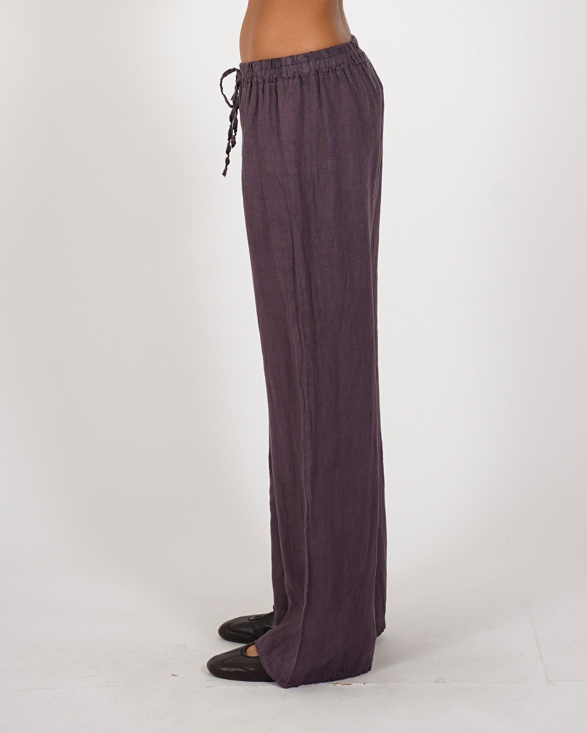 Pantaloni con ricamo elastico in vita e coulisse - Galletti