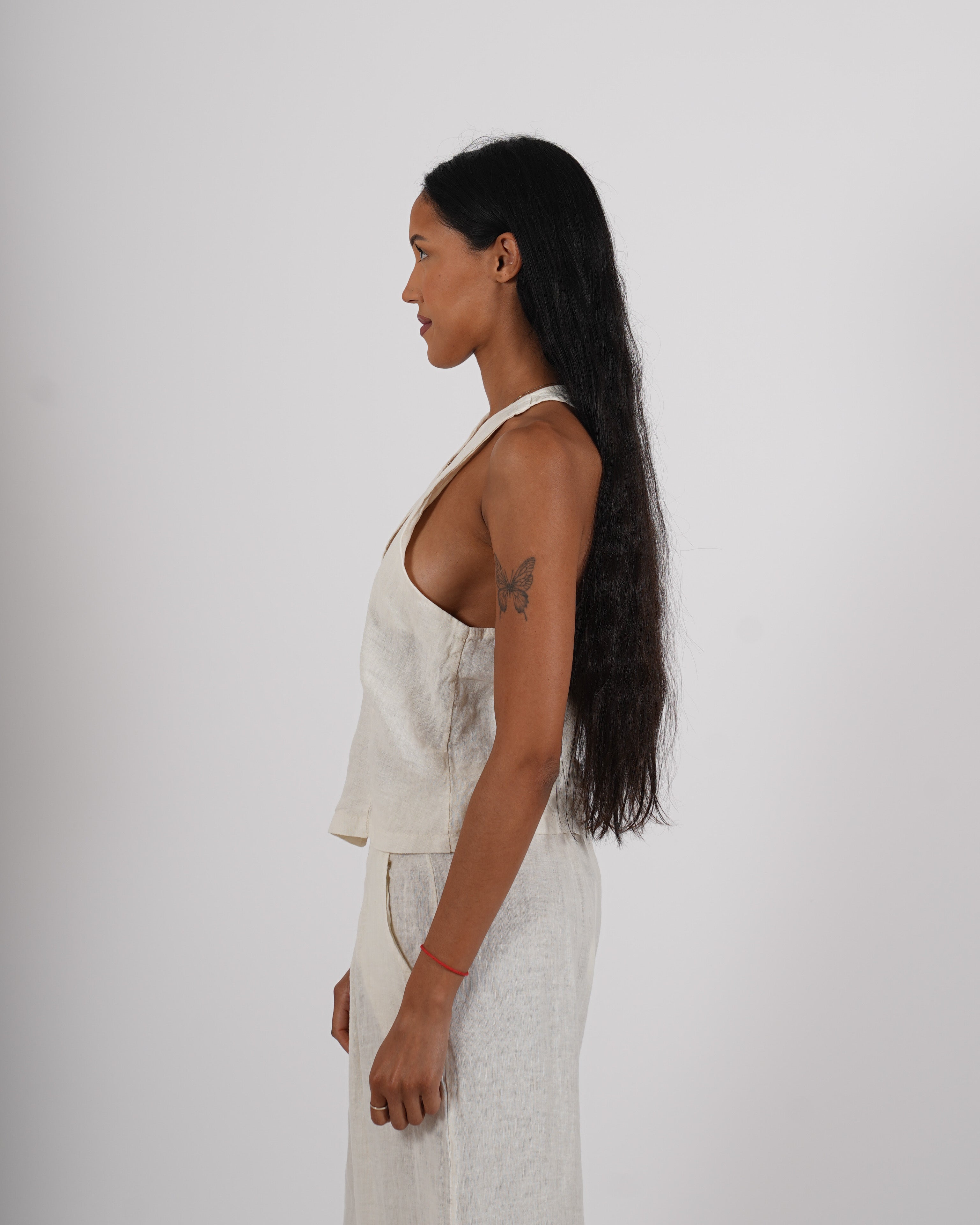 Gilet monopetto in lino - Dimessa