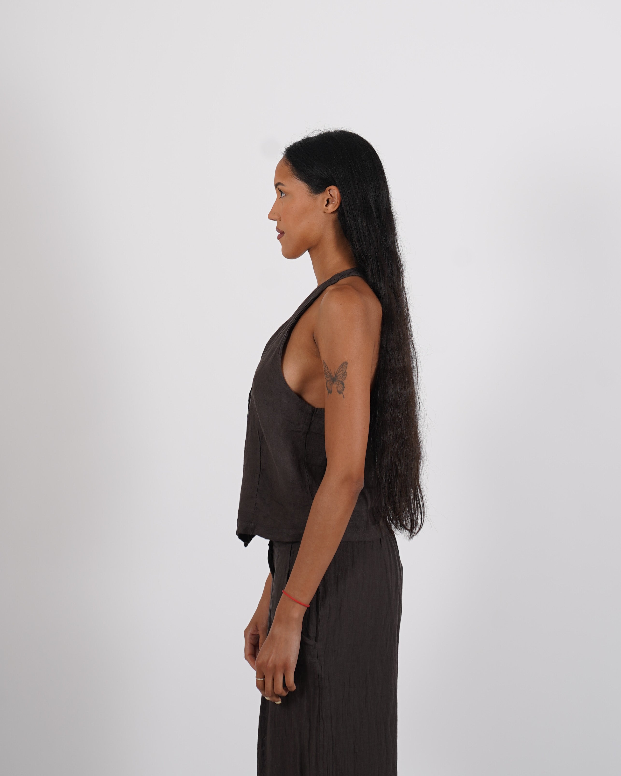 Gilet monopetto in lino - Dimessa