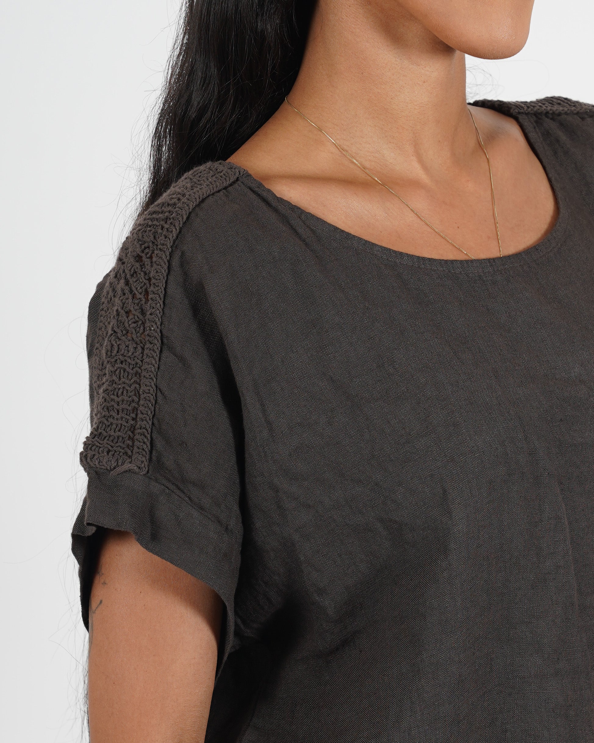 Coordinato blusa e bermuda in lino - Shelly