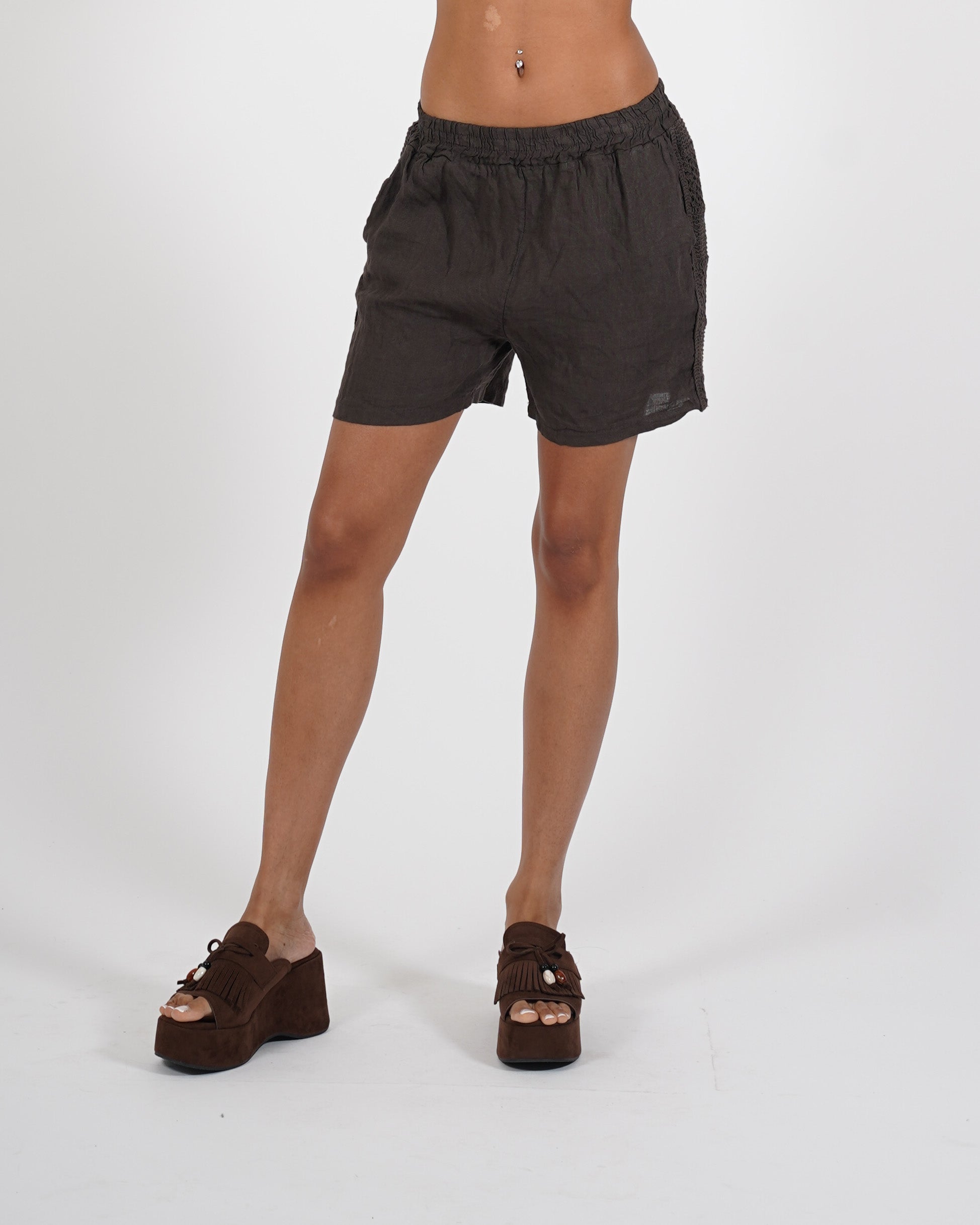 Coordinato blusa e bermuda in lino - Shelly