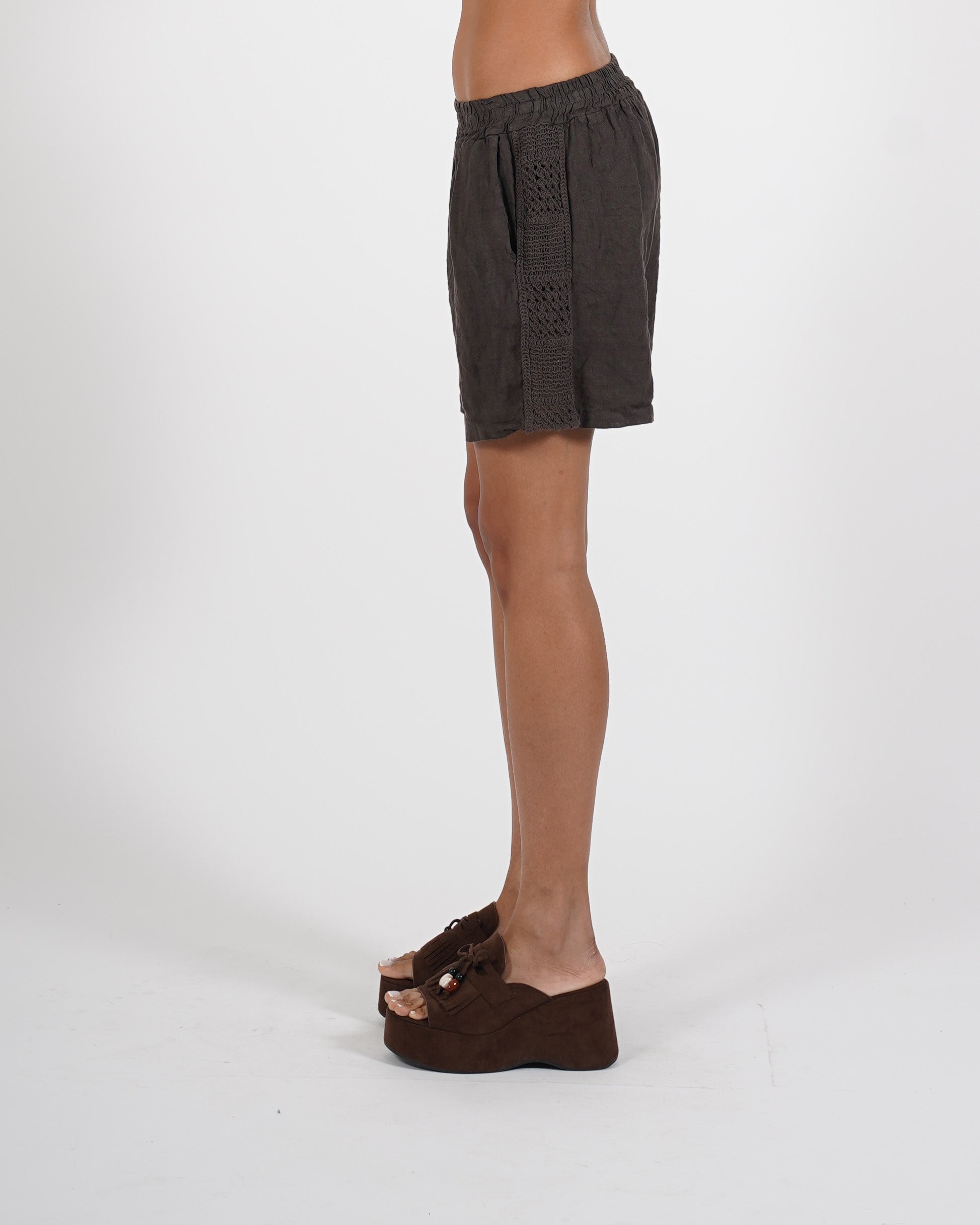 Coordinato blusa e bermuda in lino - Shelly