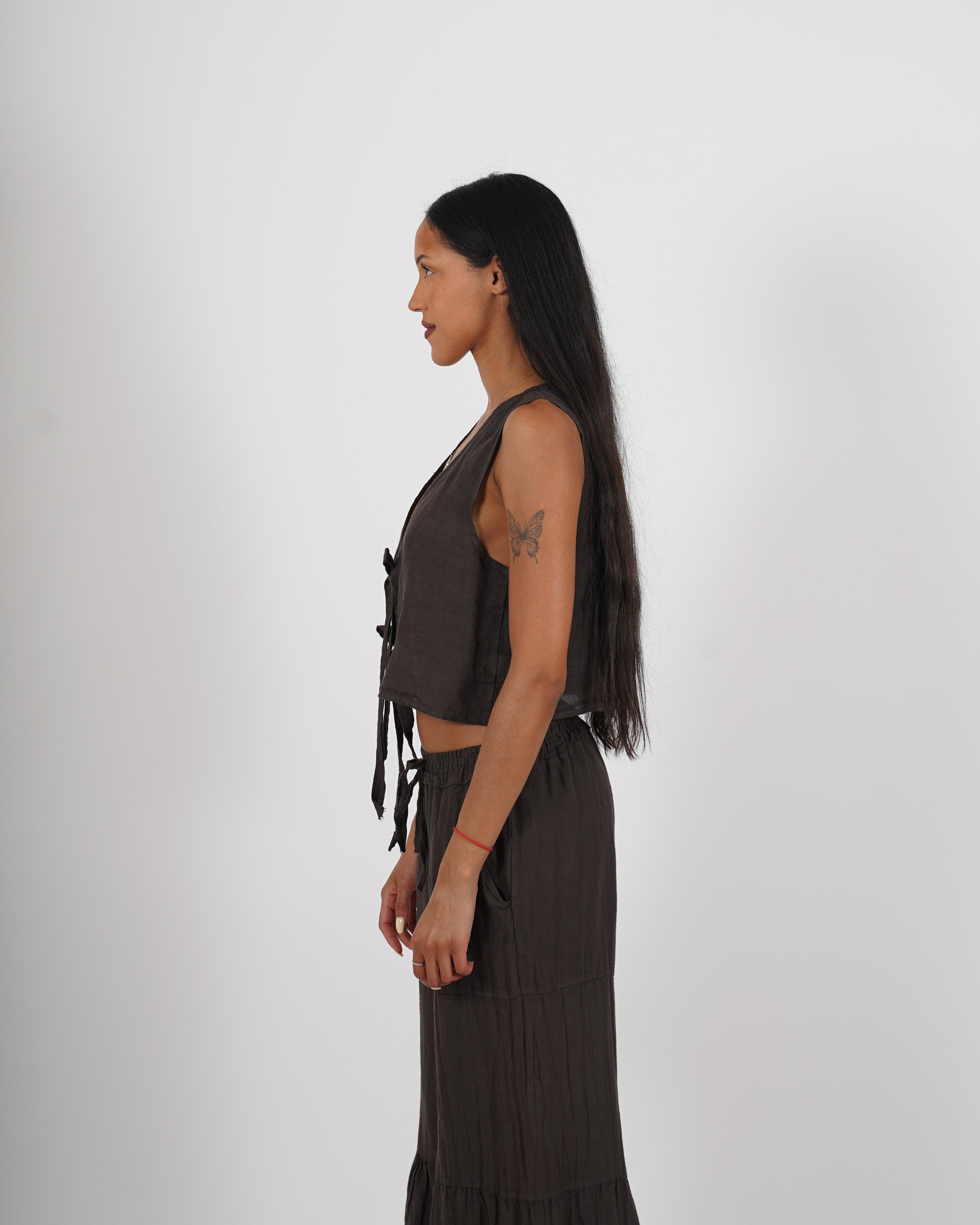 Gilet monopetto con coulisse - Stroppa
