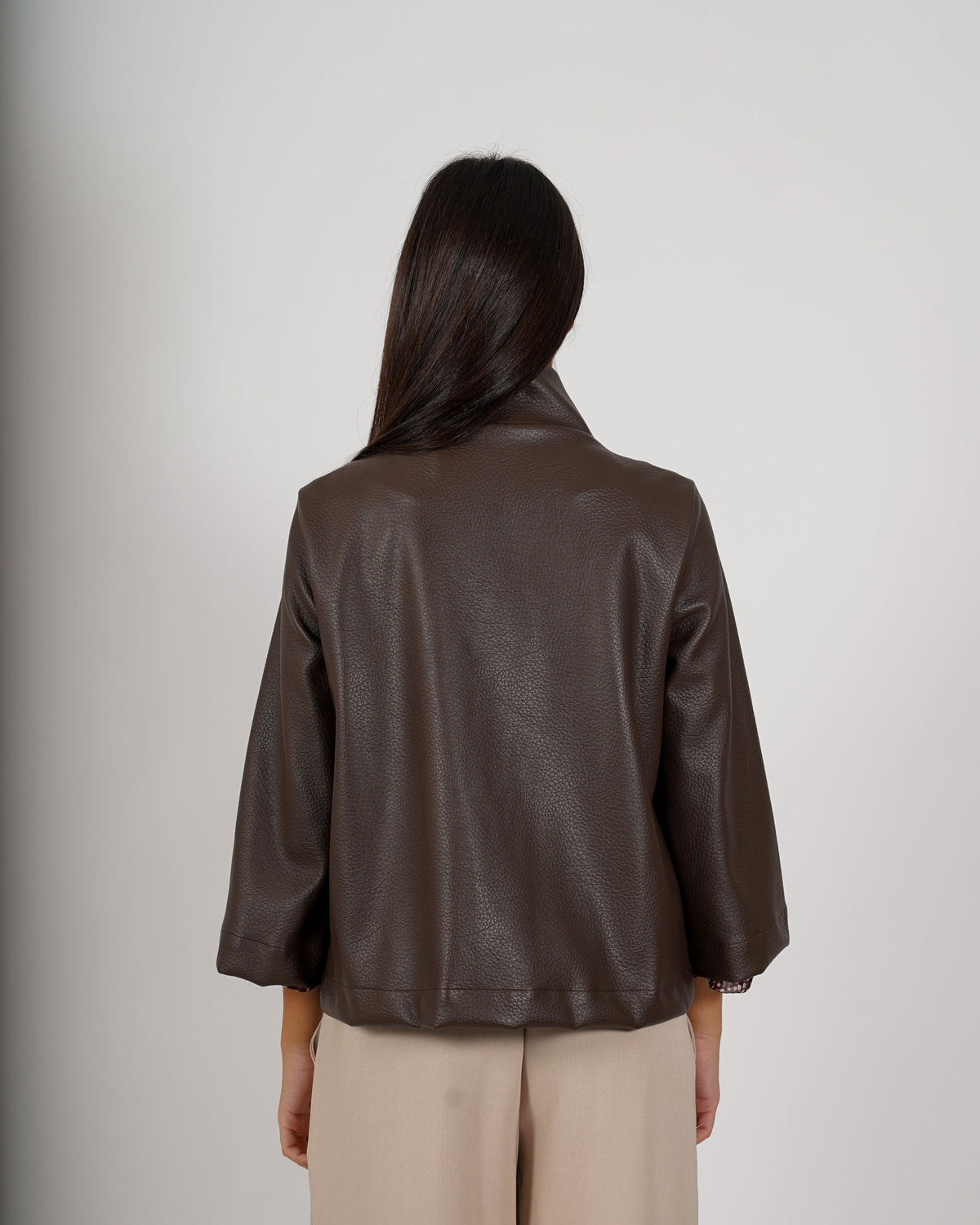 Caban con zip in ecopelle - Calamita