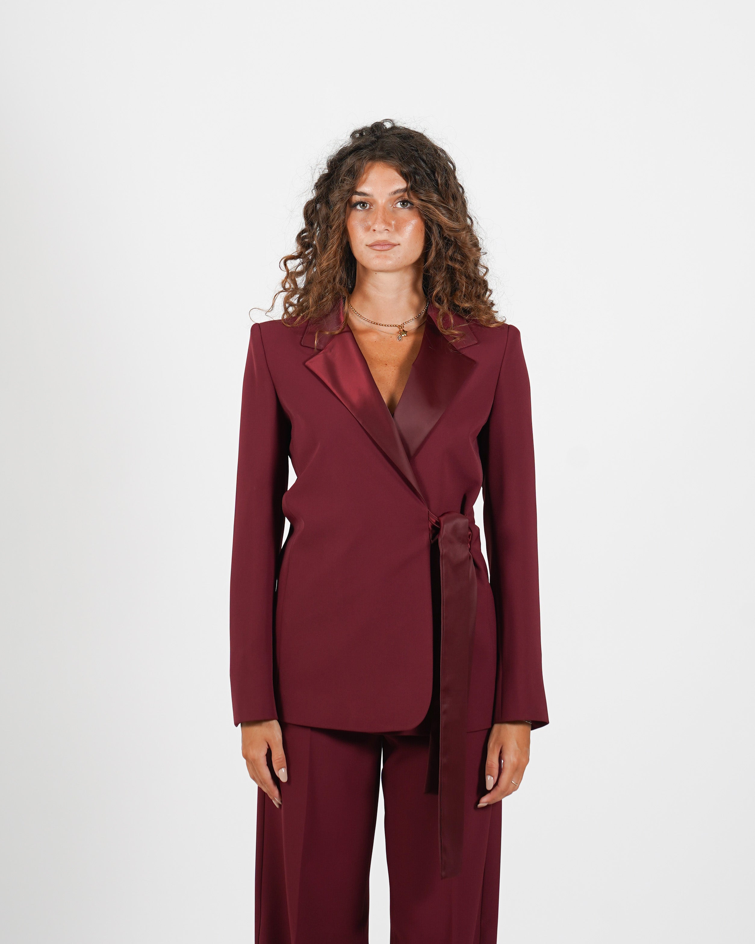 Giacca con rever in raso - Fabiola