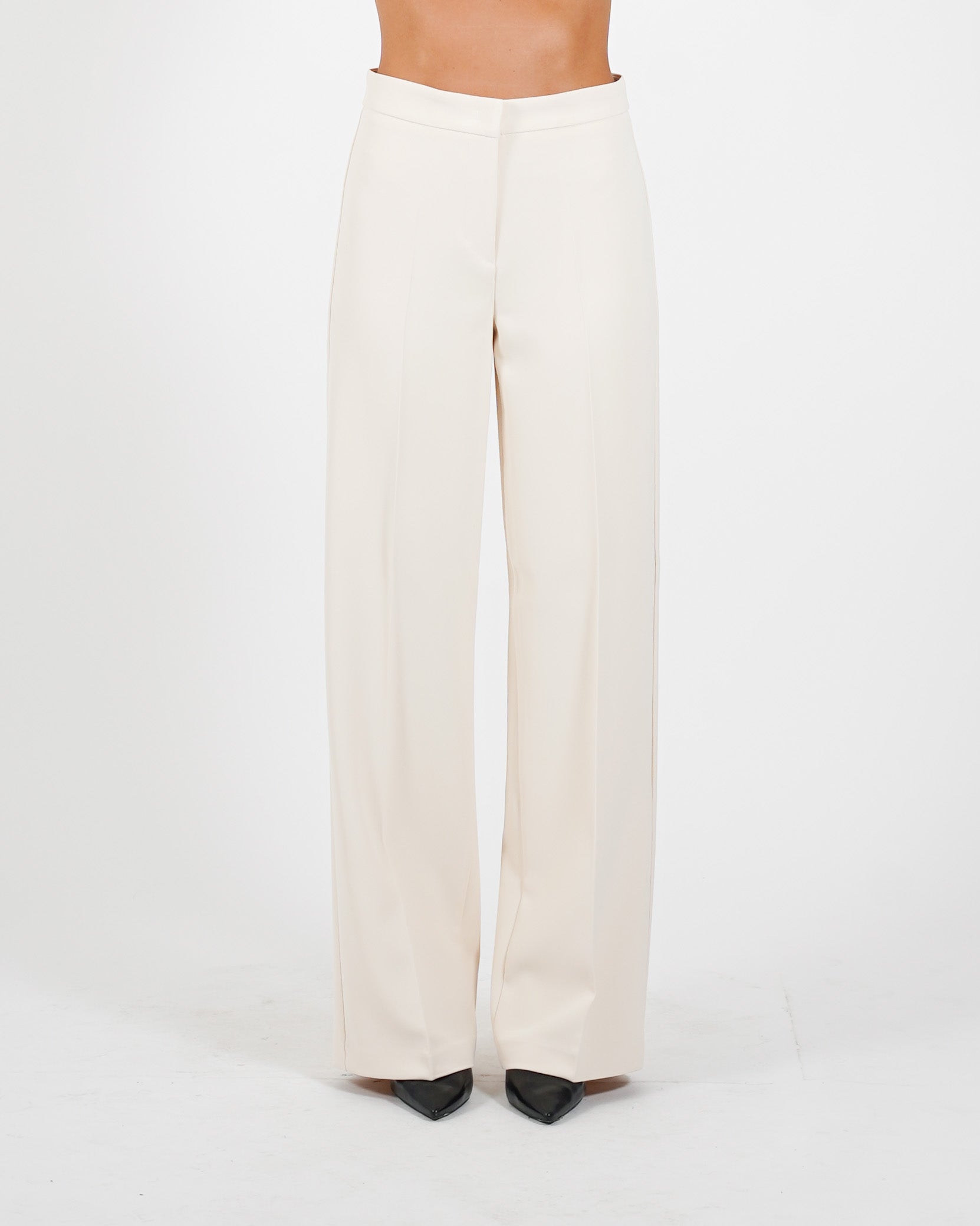 Pantaloni regular fit in tessuto crepe - Giovanna