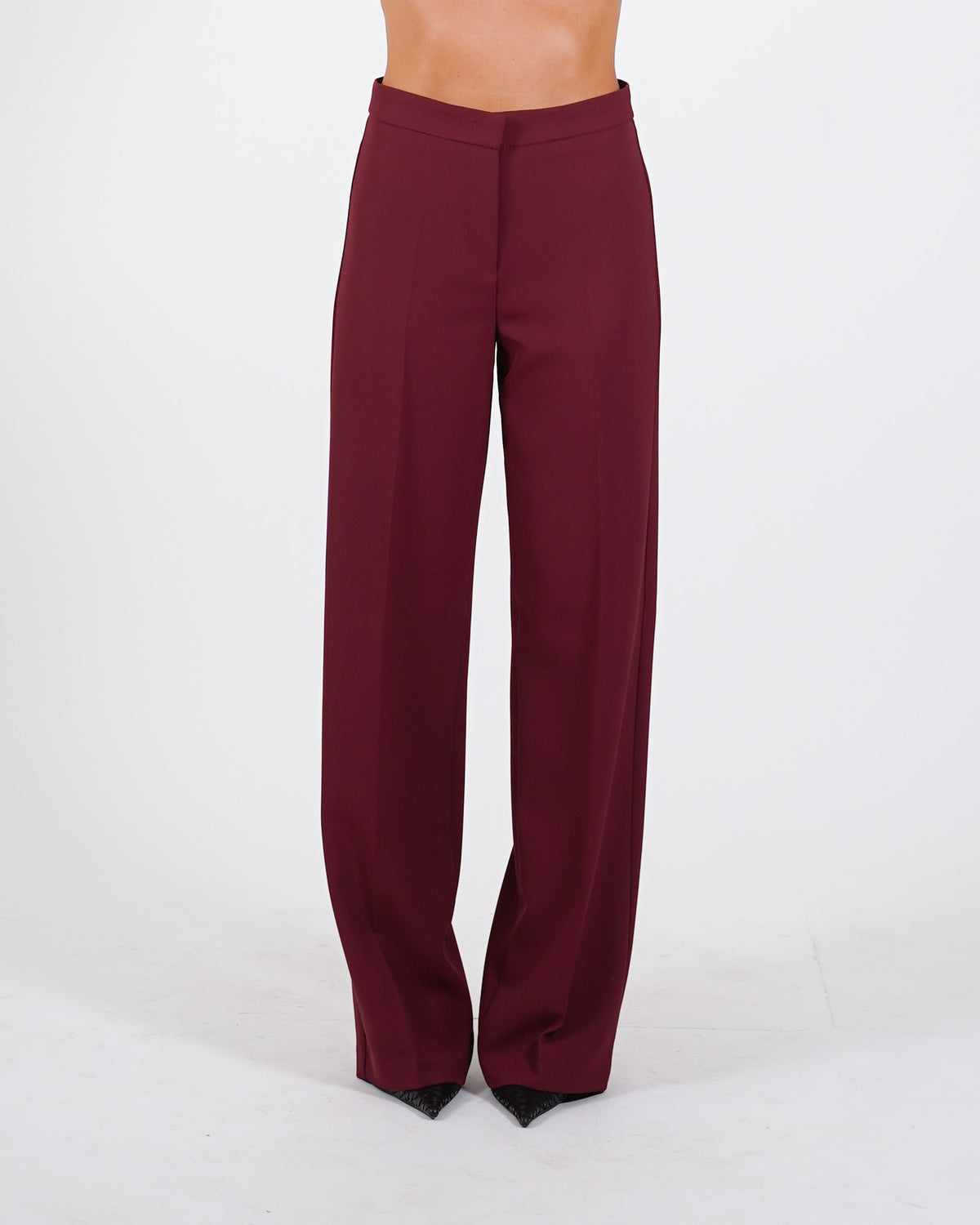 Pantaloni regular fit in tessuto crepe - Giovanna