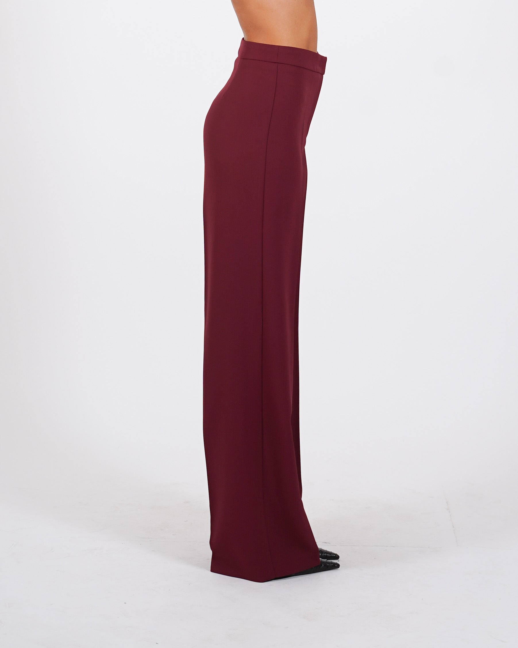 Pantaloni regular fit in tessuto crepe - Giovanna