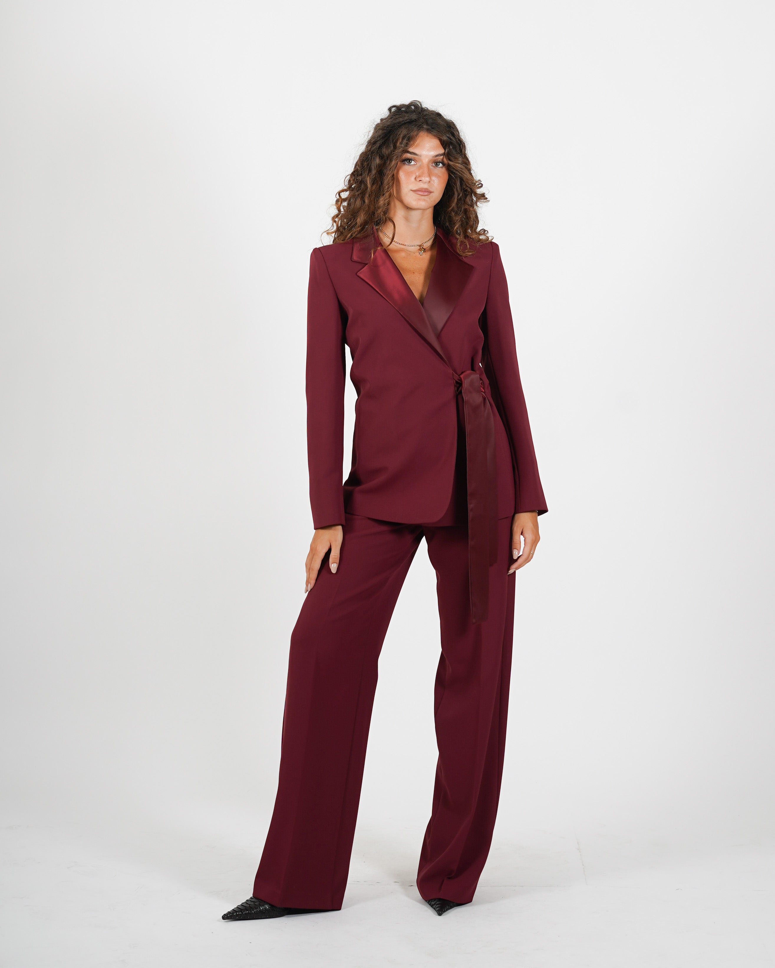 Pantaloni regular fit in tessuto crepe - Giovanna
