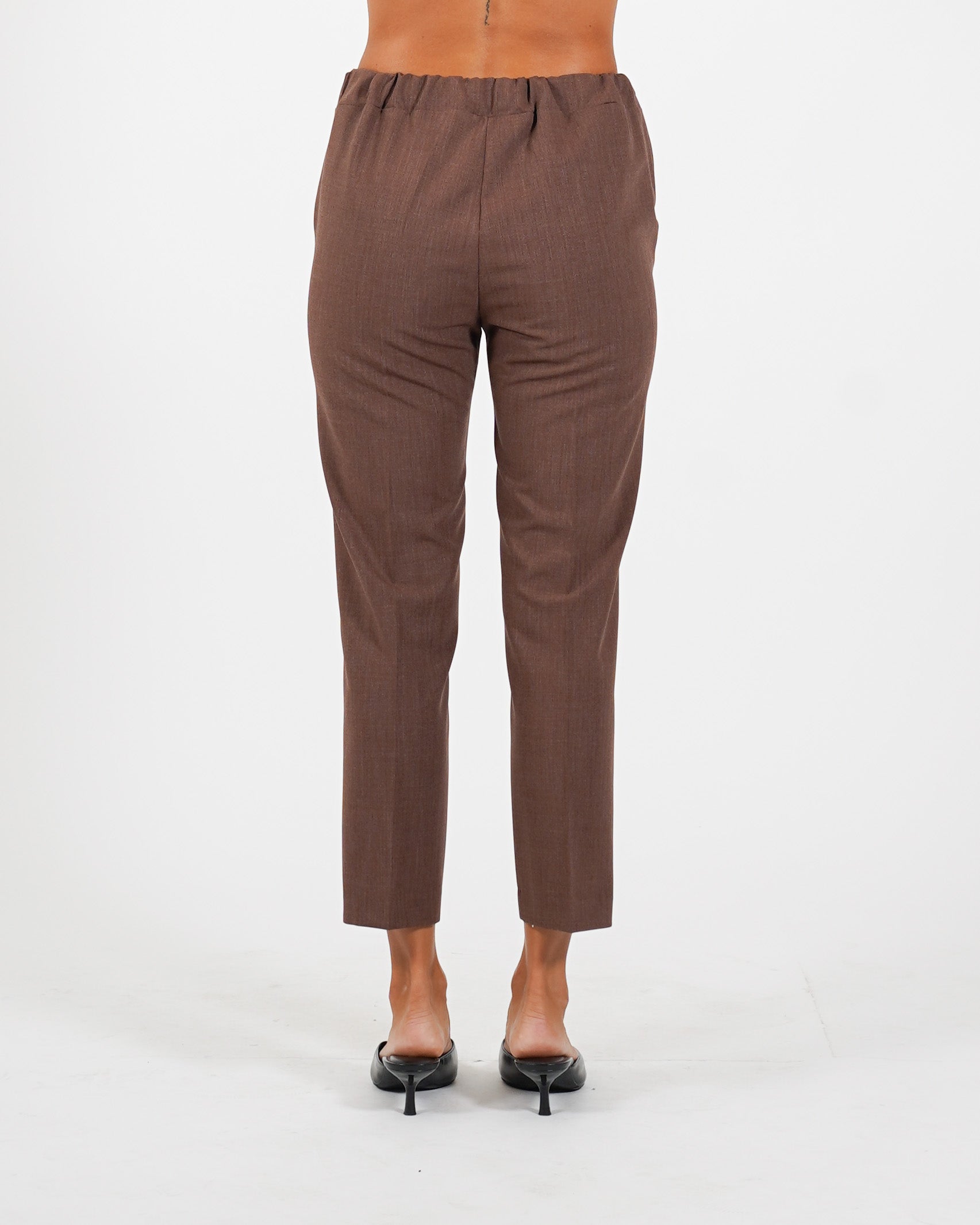 Pantaloni slim fit con elastico in fresco lana - Judas
