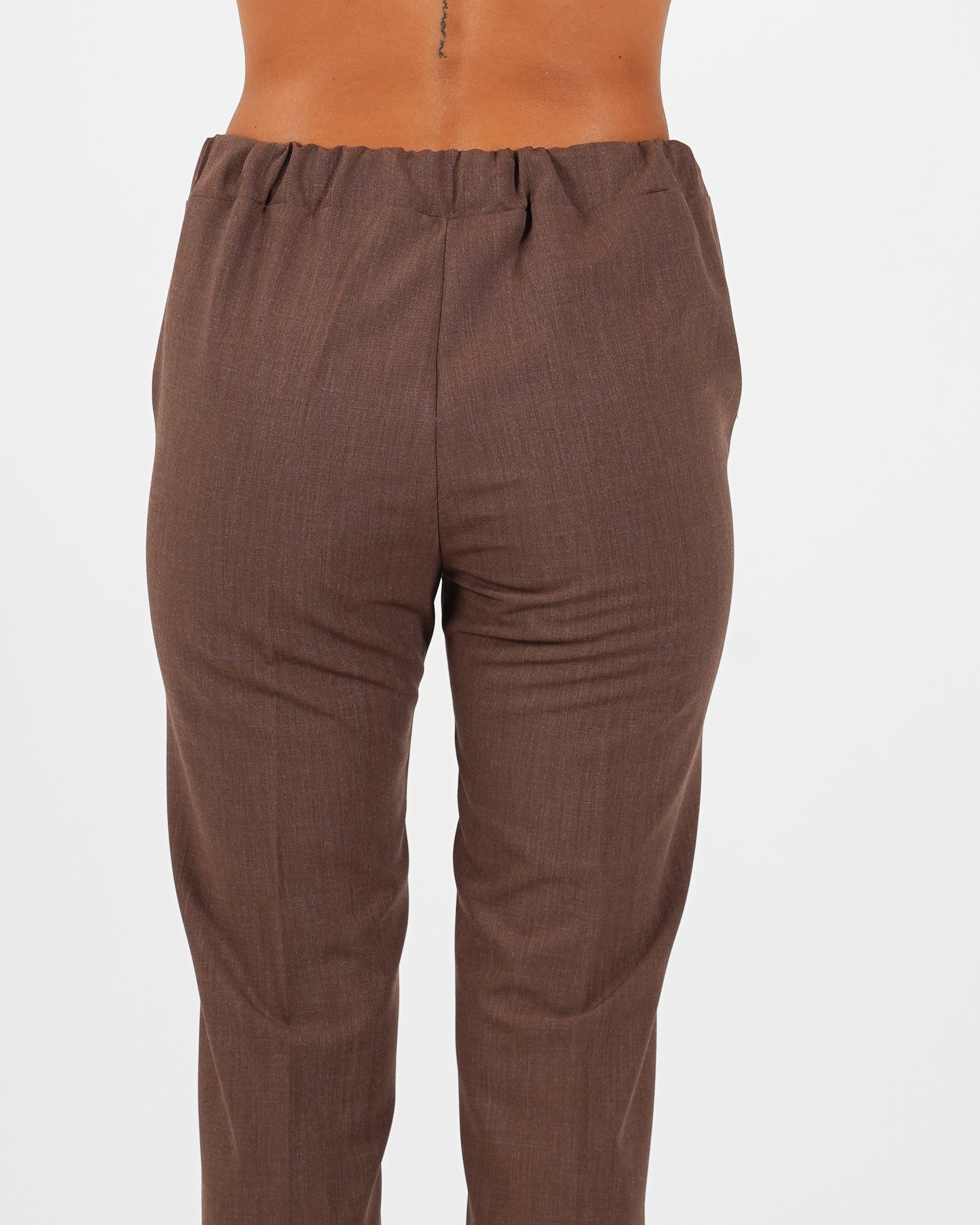 Pantaloni slim fit con elastico in fresco lana - Judas