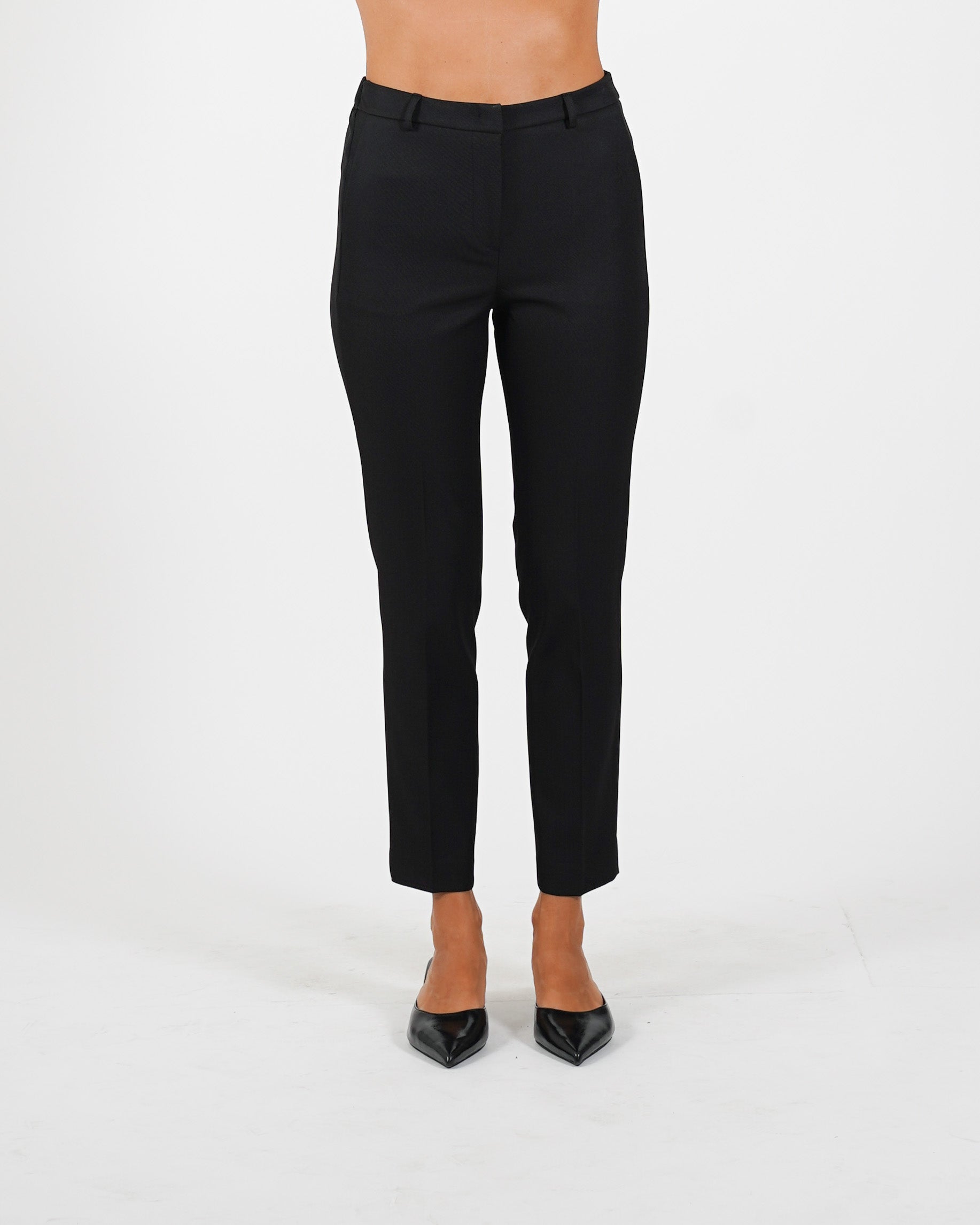 Pantaloni slim fit con elastico in fresco lana - Judas
