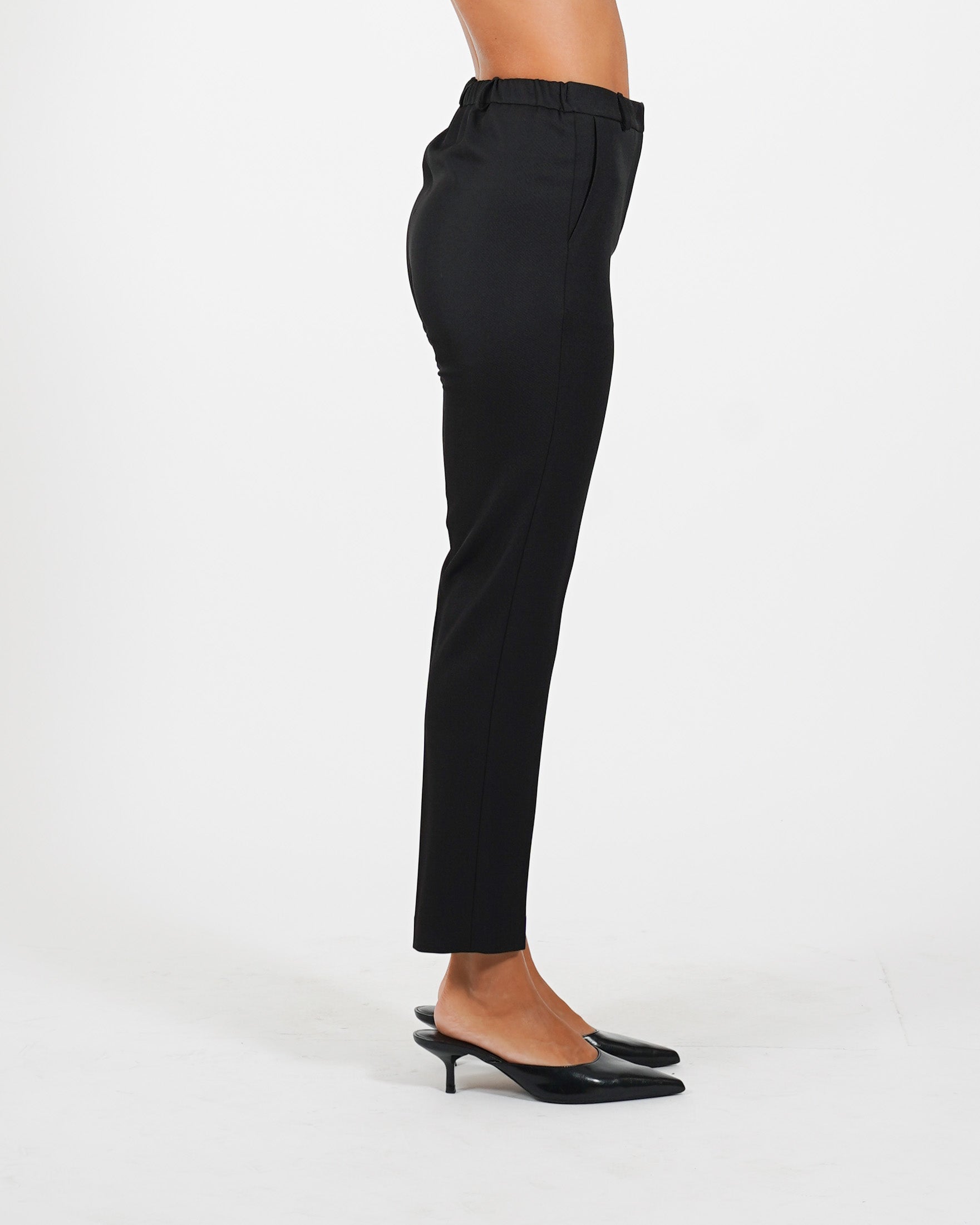 Pantaloni slim fit con elastico in fresco lana - Judas