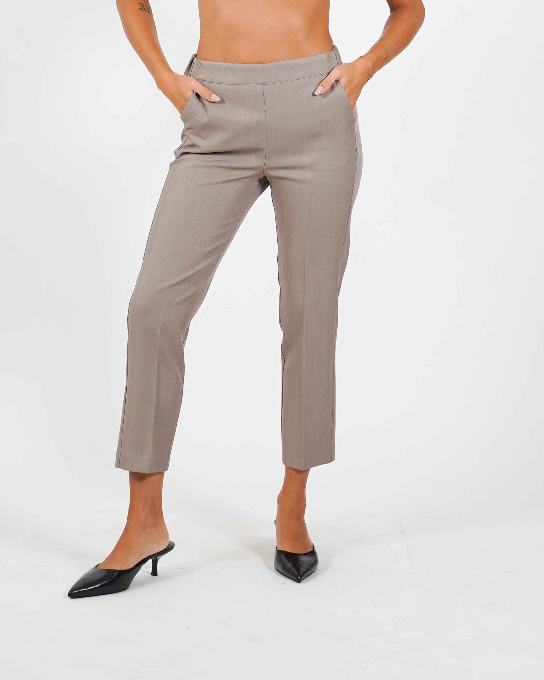 Pantaloni slim fit con elastico in fresco lana - Judas