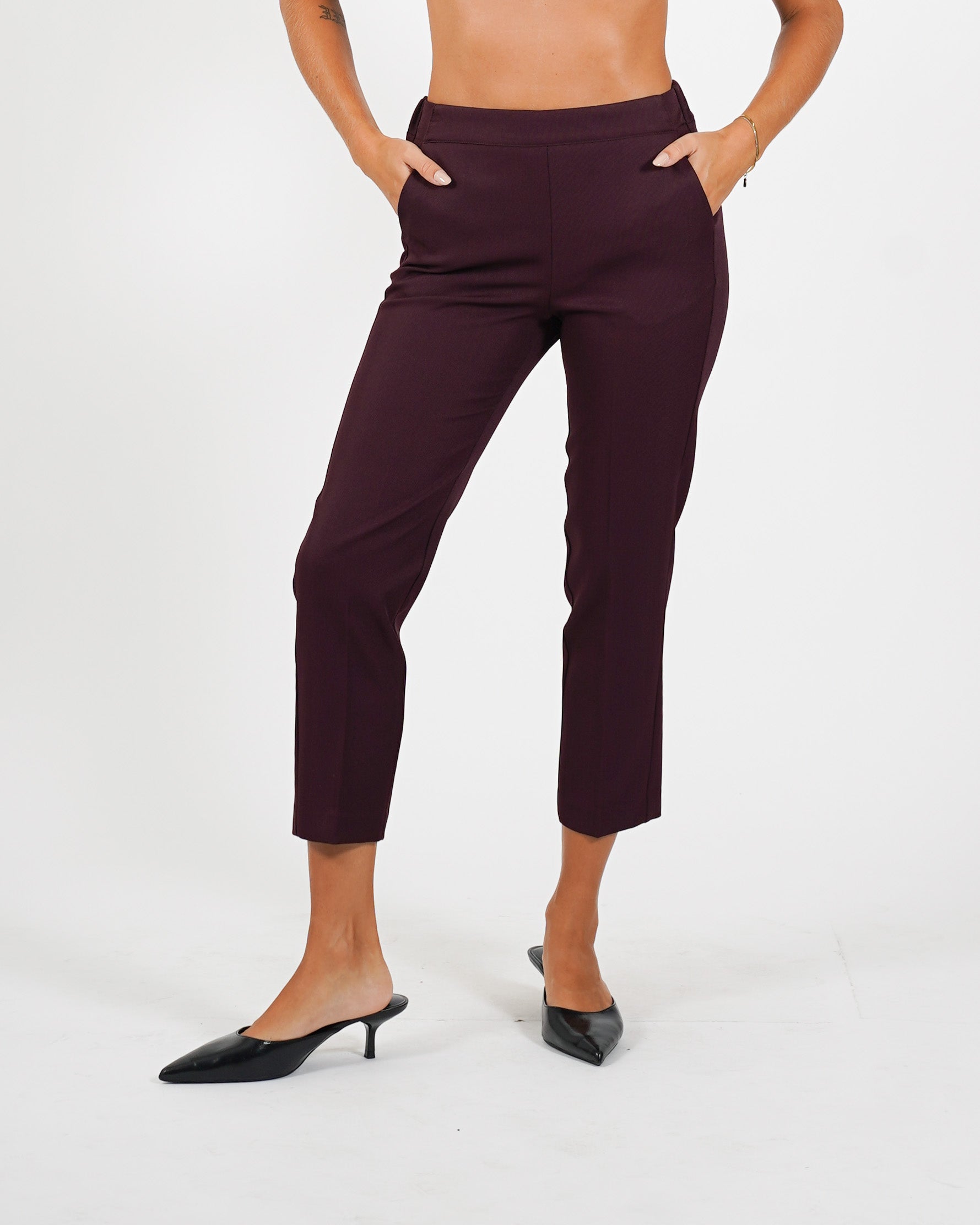 Pantaloni slim fit con elastico in fresco lana - Judas