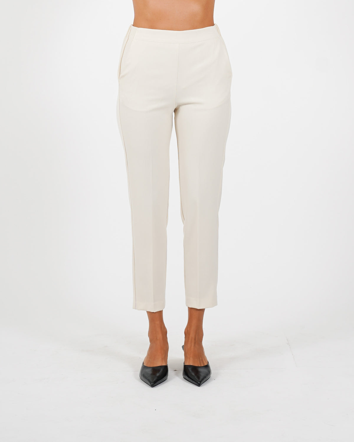 Pantaloni slim fit con elastico in fresco lana - Judas