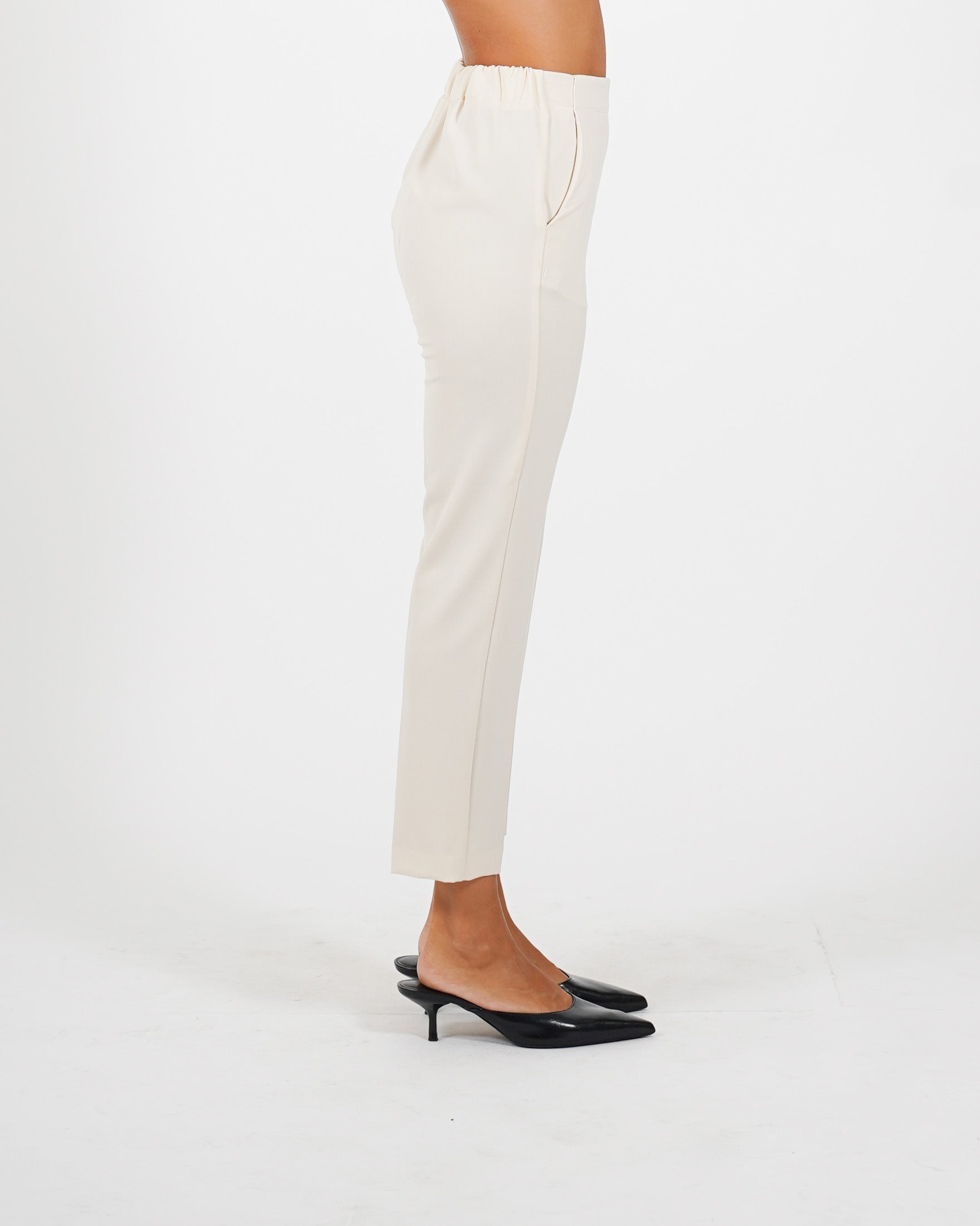 Pantaloni slim fit con elastico in fresco lana - Judas