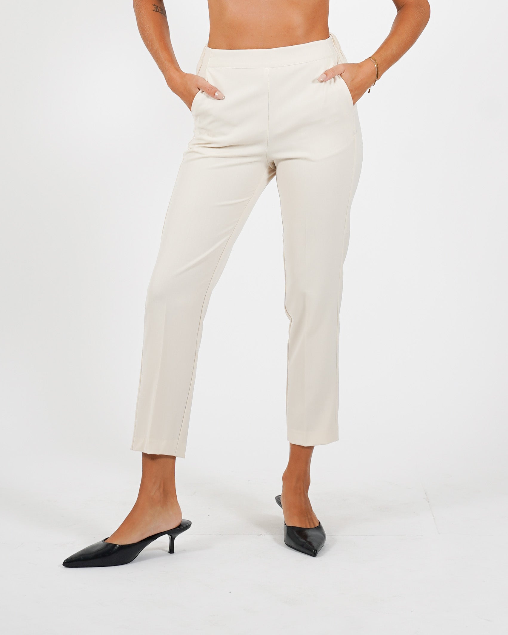 Pantaloni slim fit con elastico in fresco lana - Judas