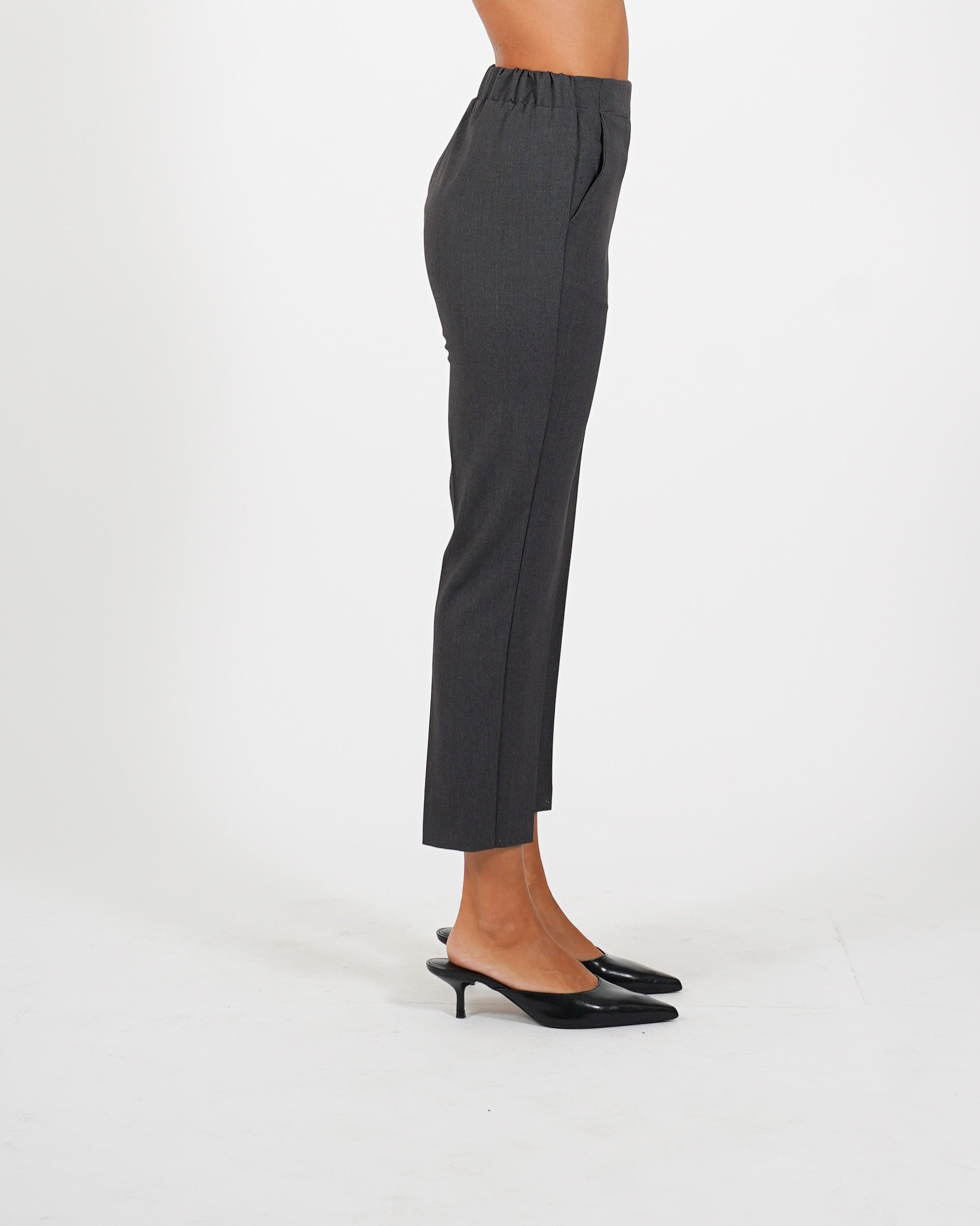 Pantaloni slim fit con elastico in fresco lana - Judas