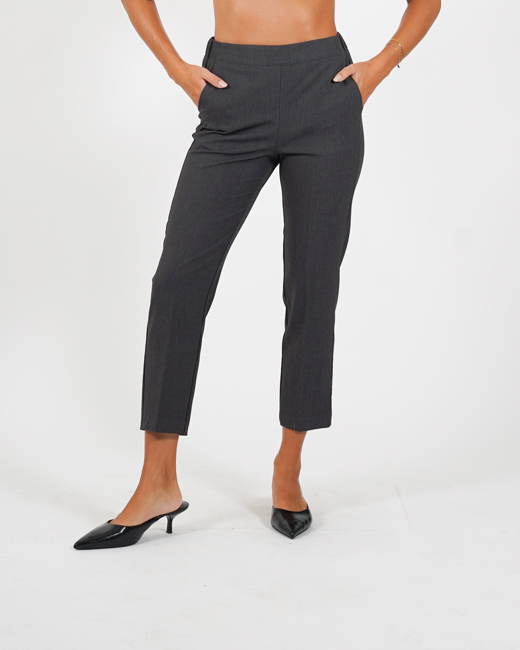 Pantaloni slim fit con elastico in fresco lana - Judas