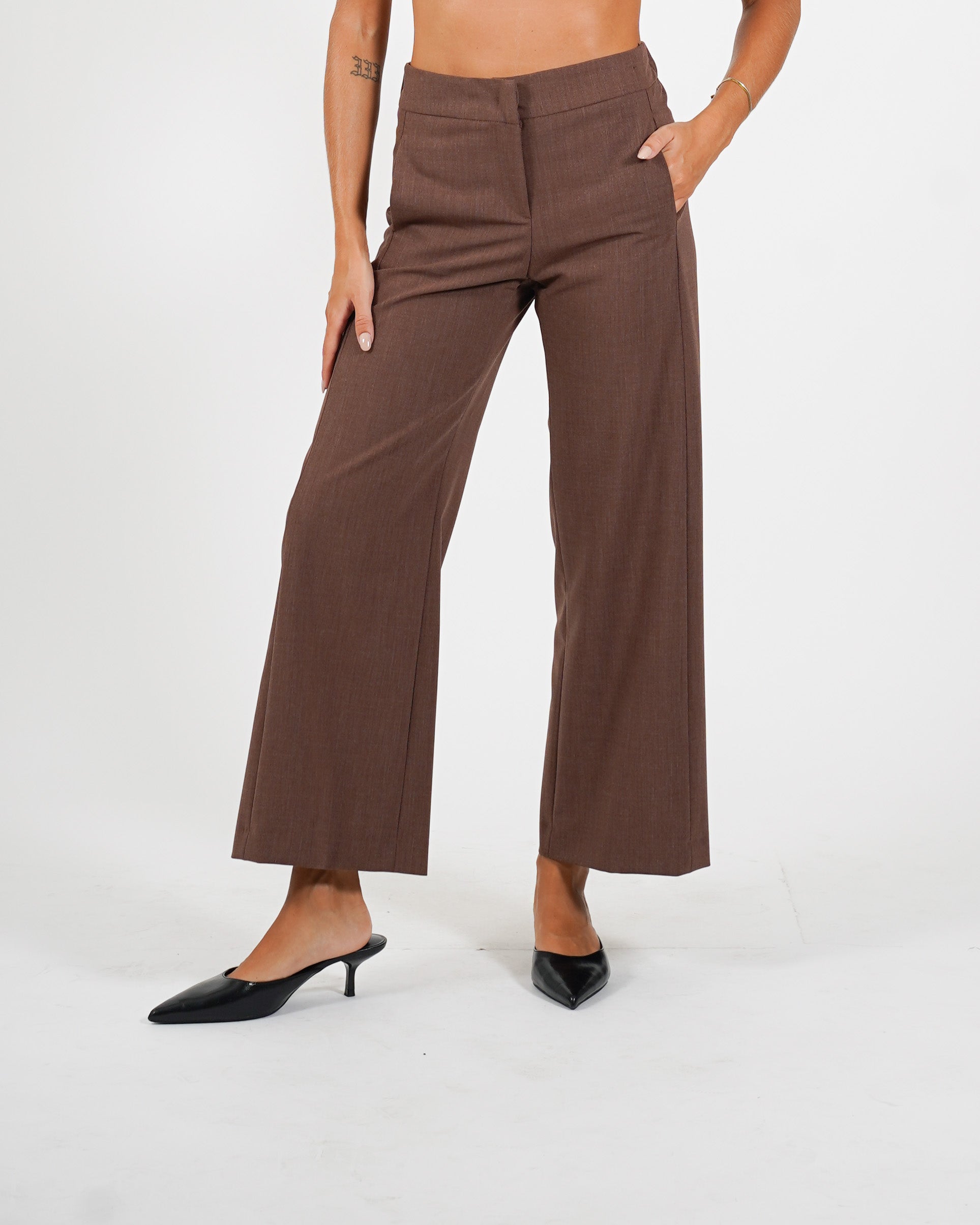 Pantaloni cropped in eco fibra - Manzano