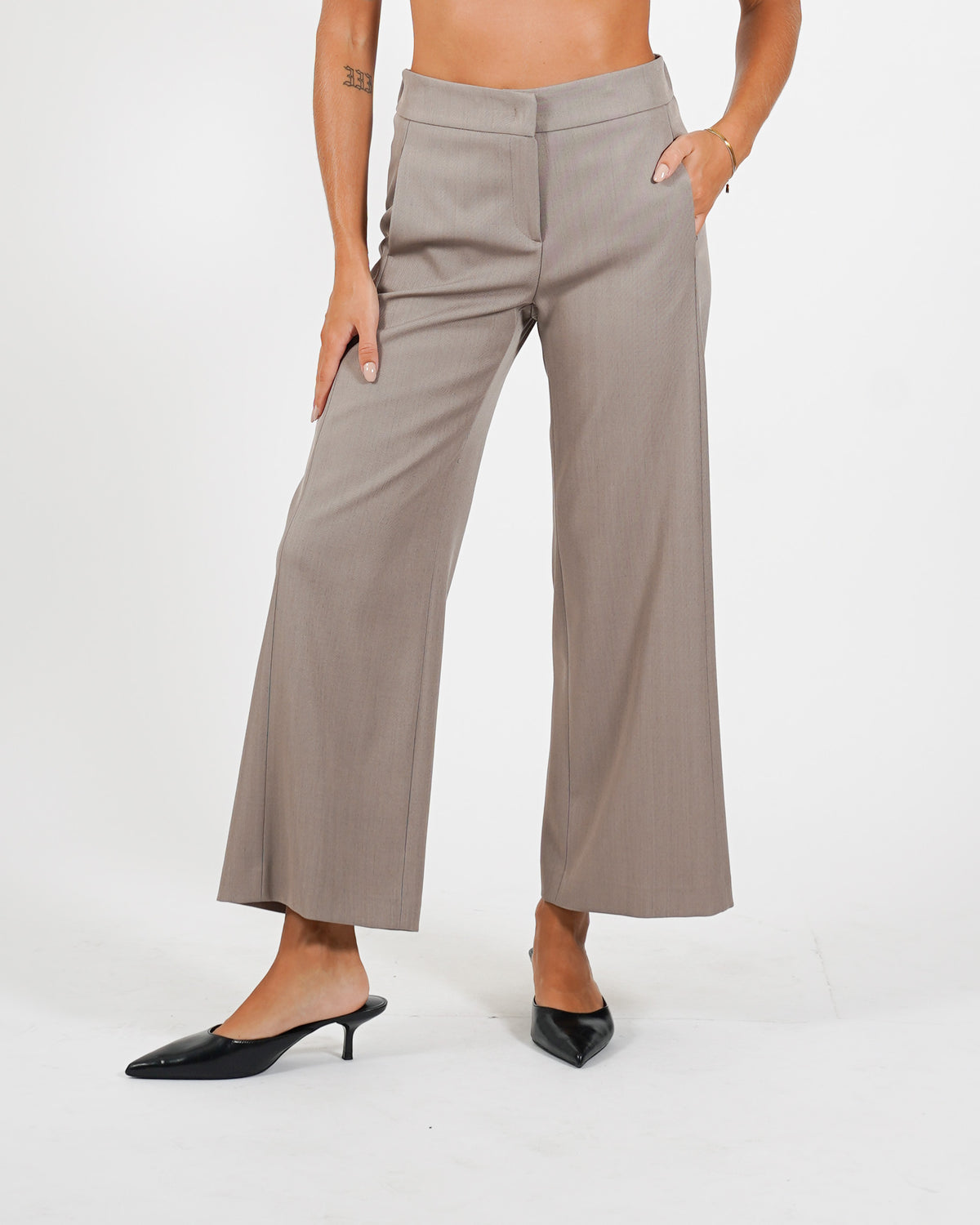 Pantaloni cropped in eco fibra - Manzano