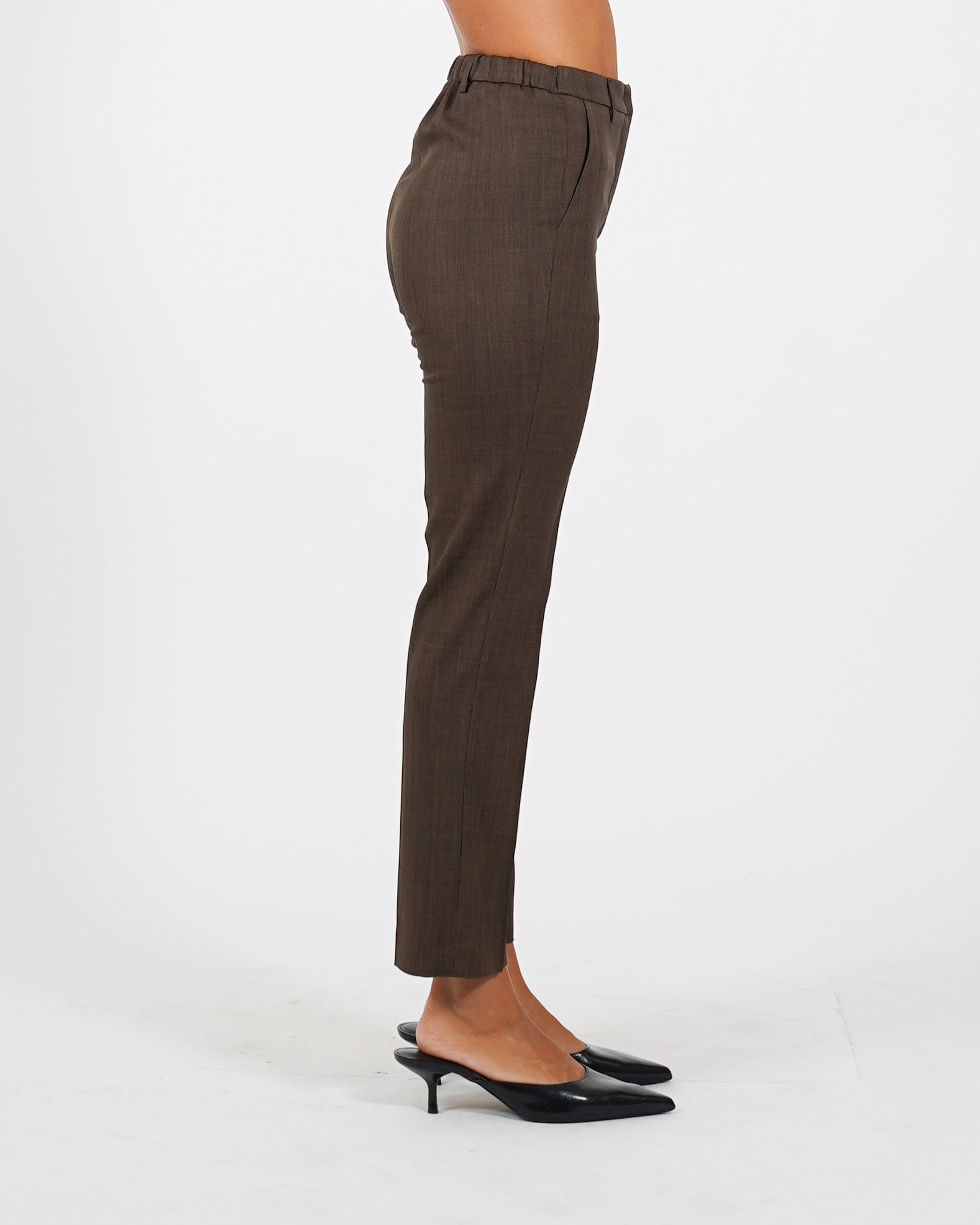 Pantaloni slim fit con bustino in fresco lana - Vidula