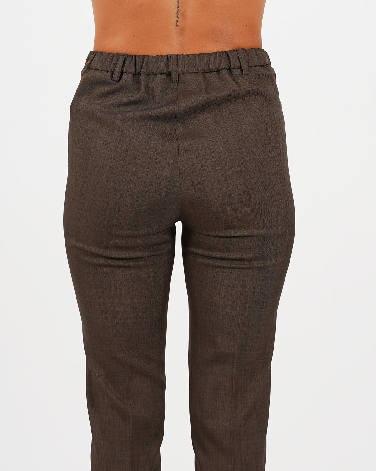 Pantaloni slim fit con bustino in fresco lana - Vidula