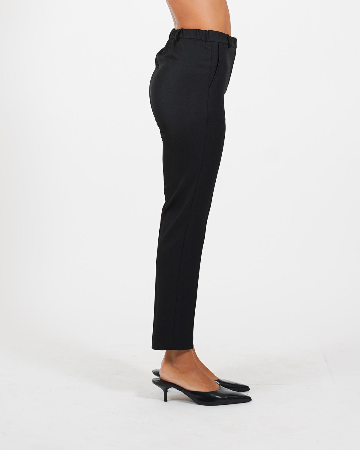 Pantaloni slim fit con bustino in fresco lana - Vidula