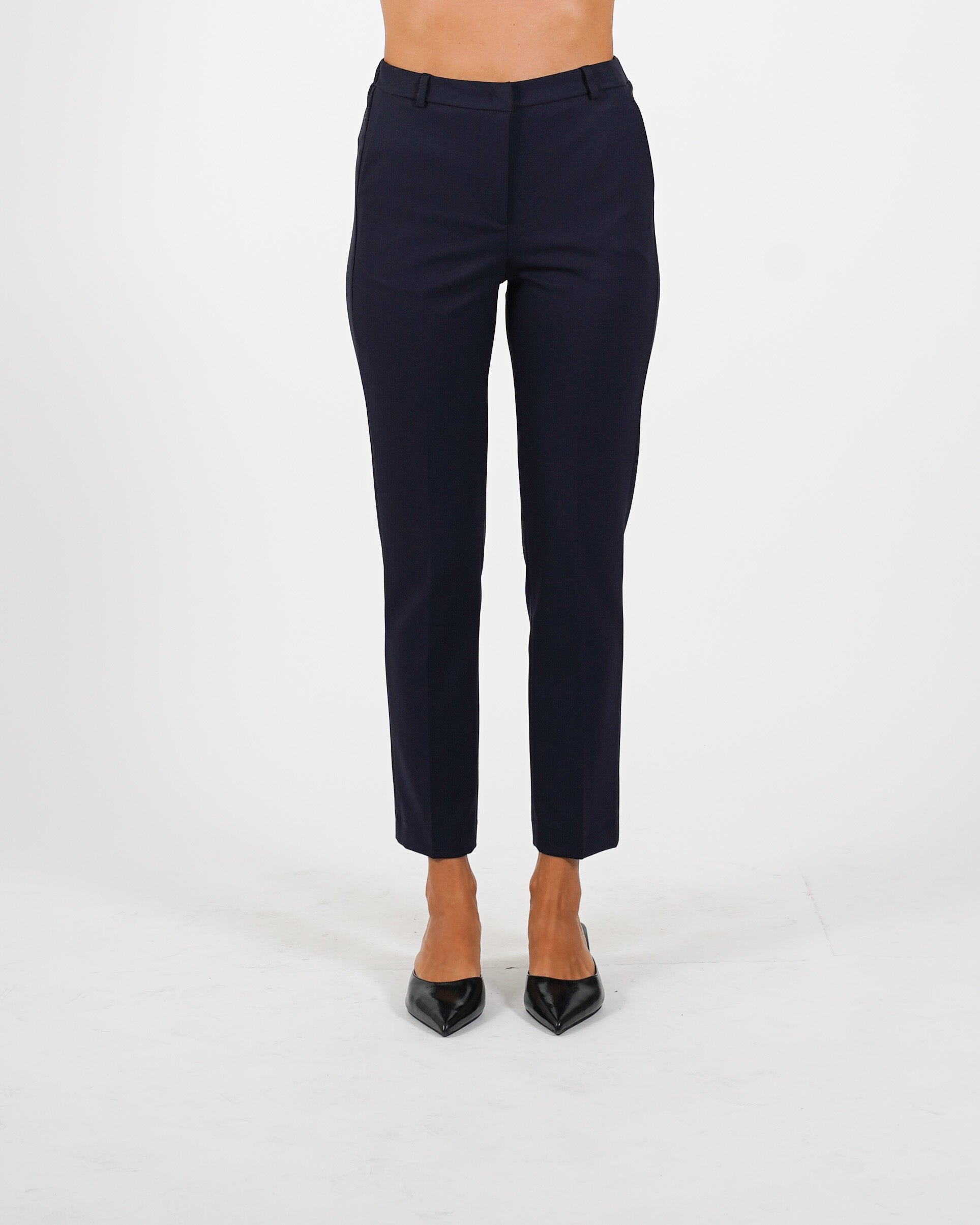 Pantaloni slim fit con bustino in fresco lana - Vidula