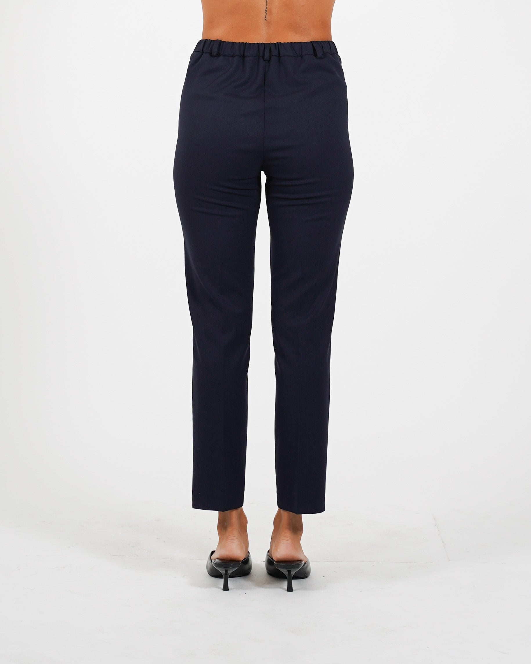 Pantaloni slim fit con bustino in fresco lana - Vidula