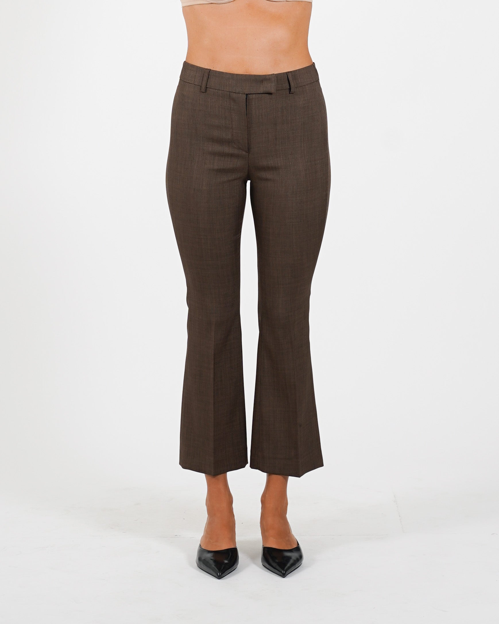 Pantaloni slim fit con bustino in fresco lana - Varsha