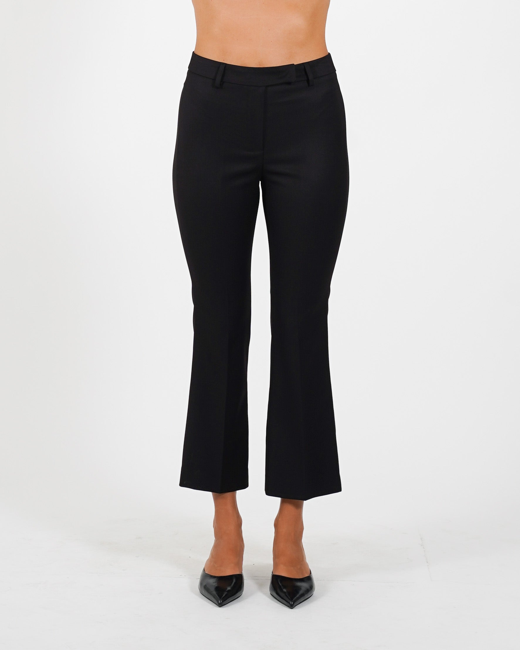 Pantaloni slim fit con bustino in fresco lana - Varsha