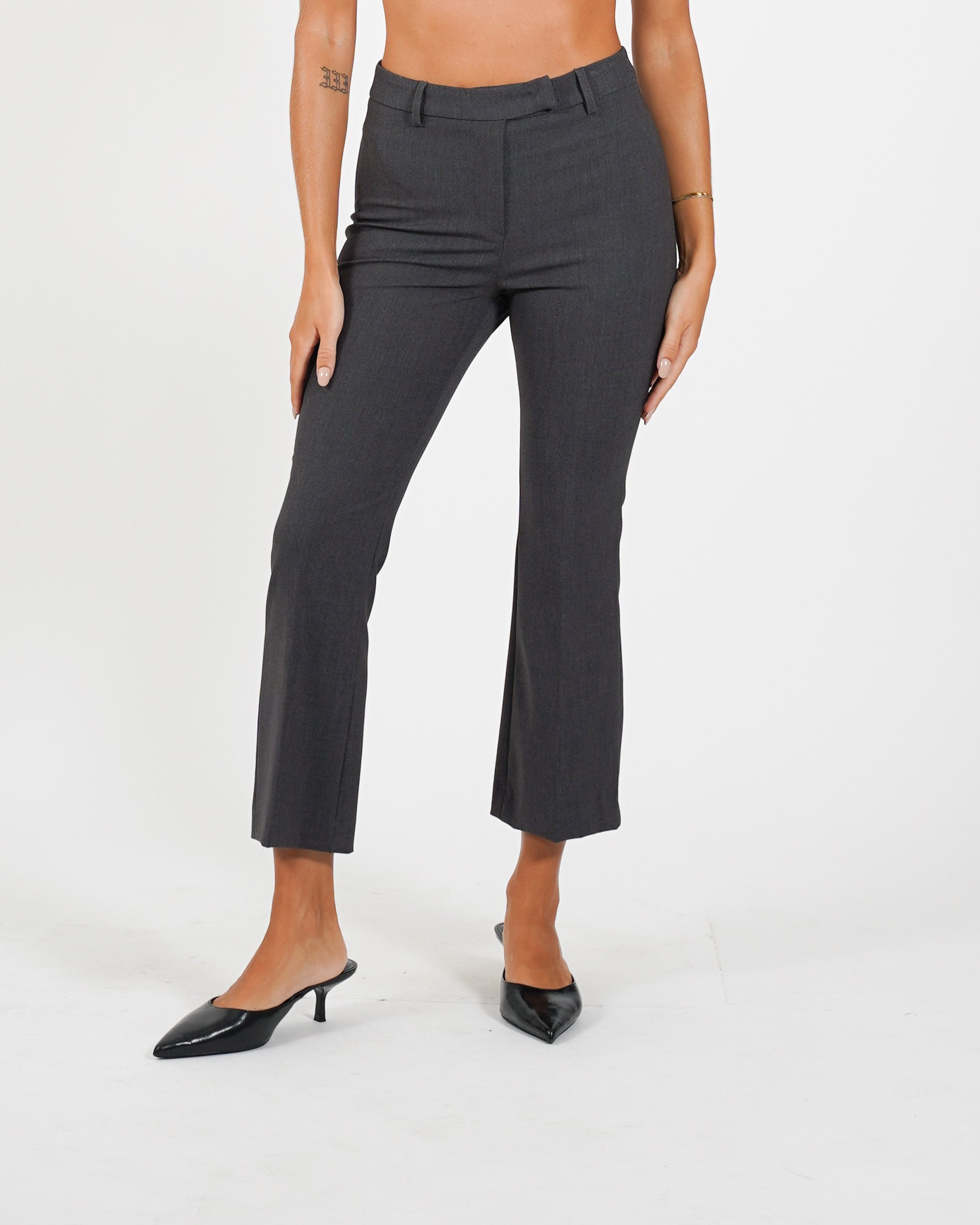 Pantaloni slim fit con bustino in fresco lana - Varsha