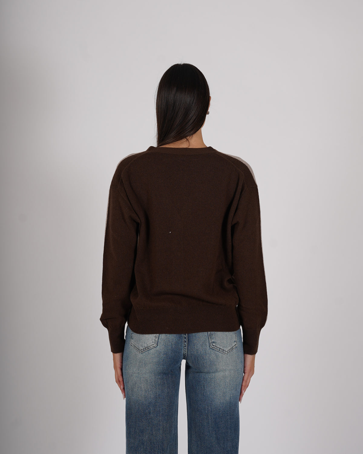 Cardigan in maglia con profilo in contrasto - Saskia