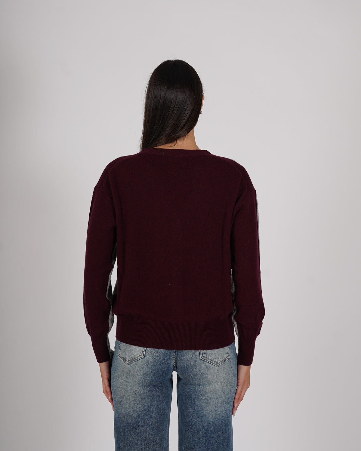 Cardigan in maglia con profilo in contrasto - Saskia