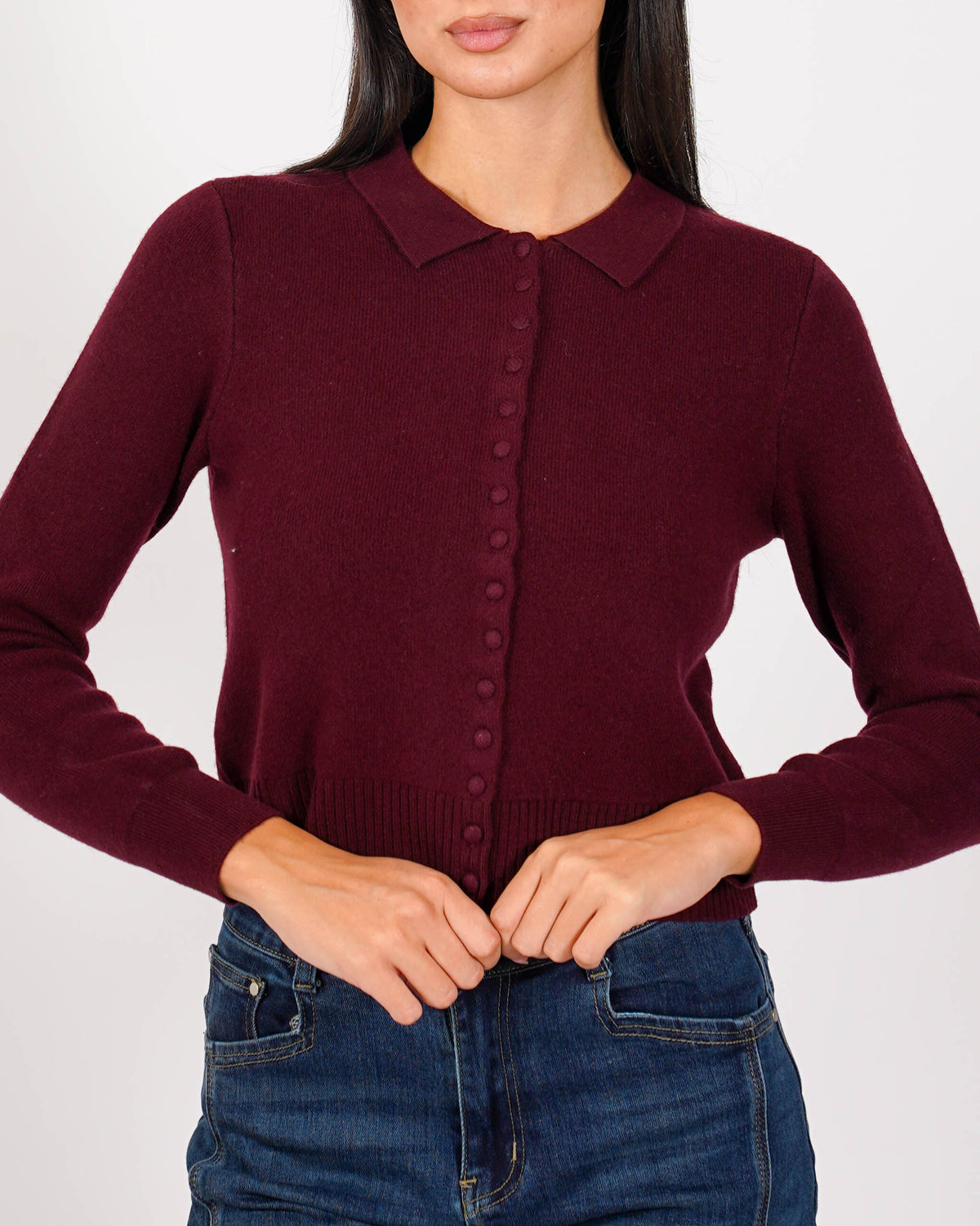 Cardigan in maglia con bottoni tono su tono - Joanna