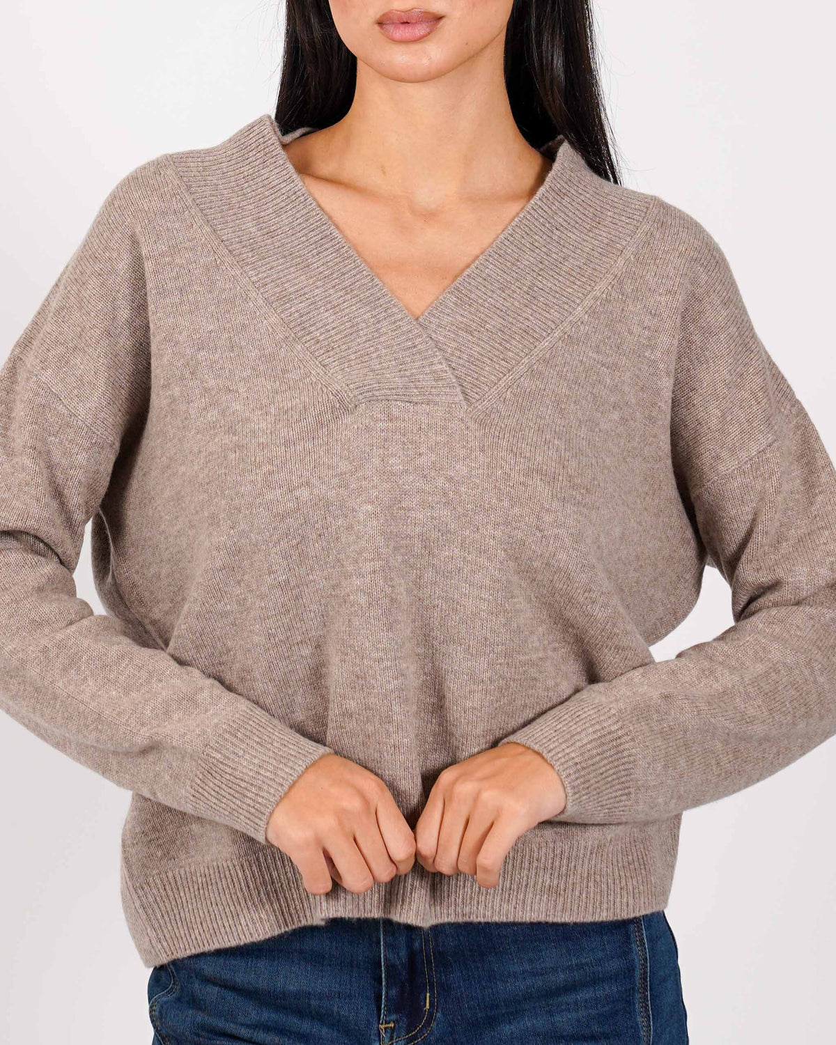 Maglia scollo a V in lana - Gianna
