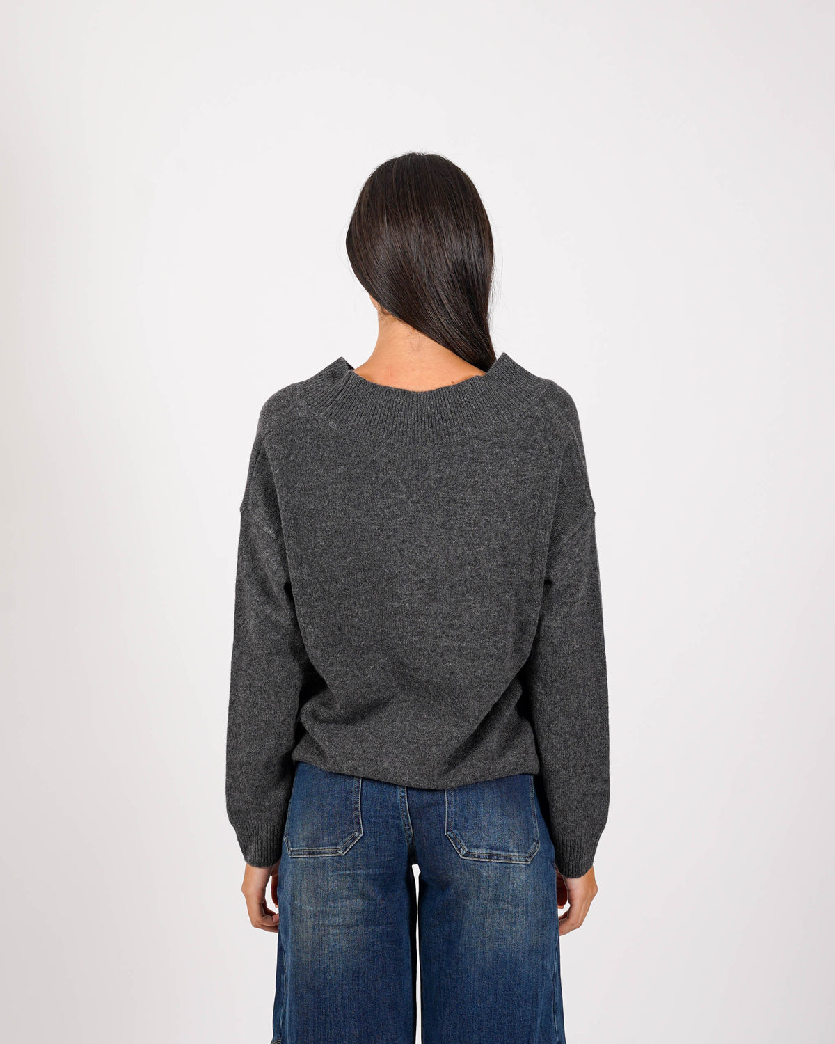 Maglia scollo a V in lana - Gianna
