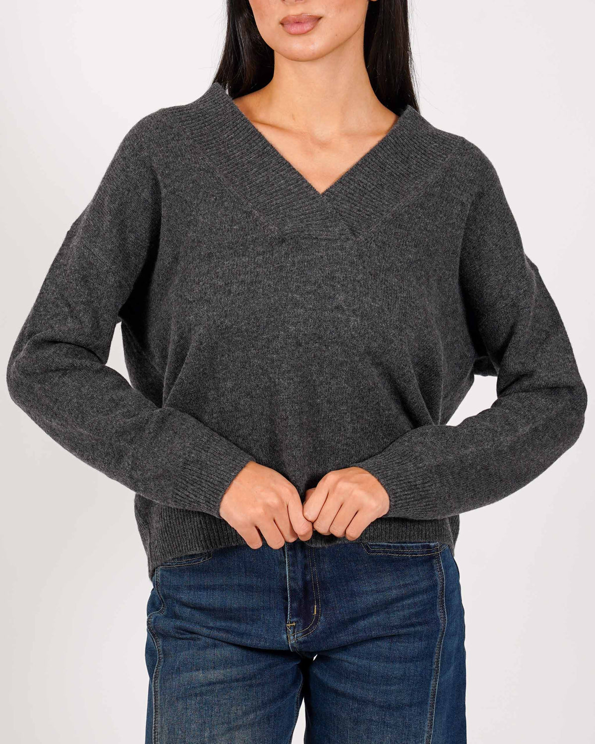 Maglia scollo a V in lana - Gianna