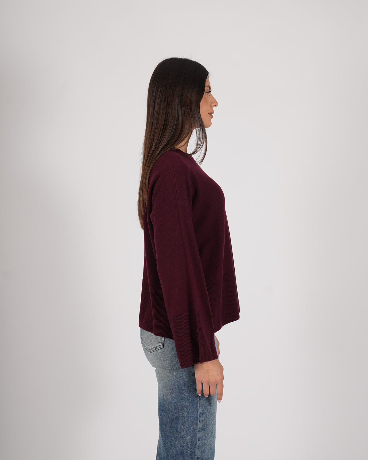 Maglia girocollo in mano lana- Halima