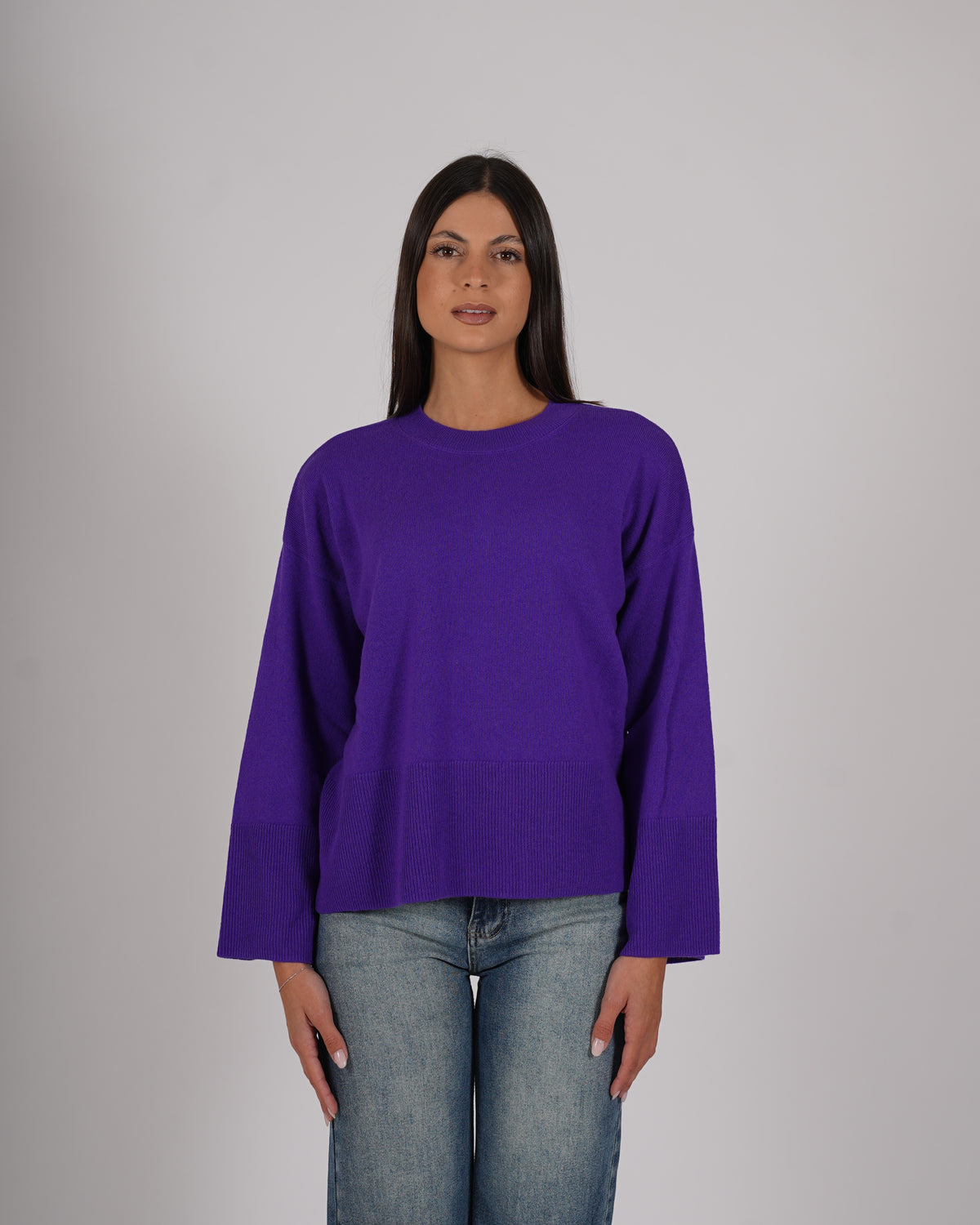 Maglia girocollo in mano lana- Halima